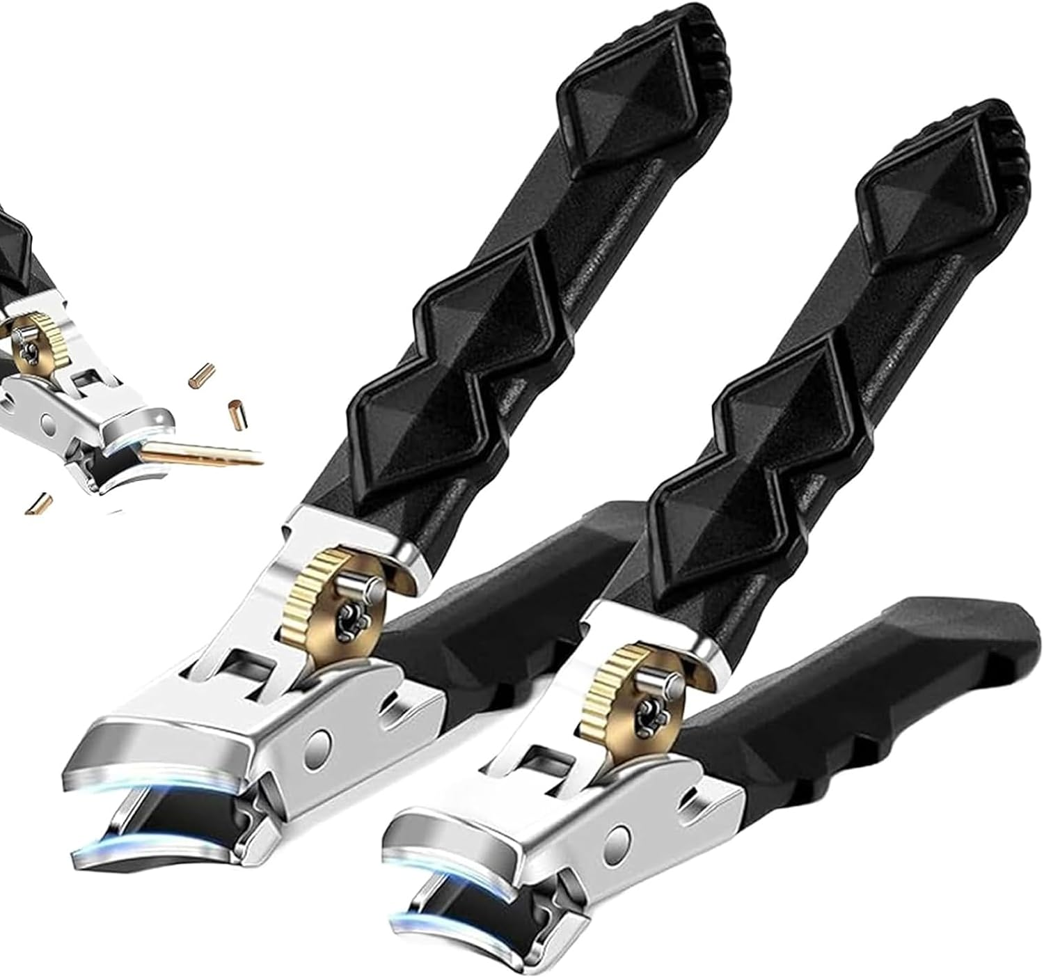 Swascoger 2-Piece Heavy Duty Toenail Clippers, Effortlessly Cuts Thick & Ingrown Toenails for Men, Wide Mouth Jaw & Long Leverage Handle, Ultra Sharp Slanted Blade Nail Cutter image number 5