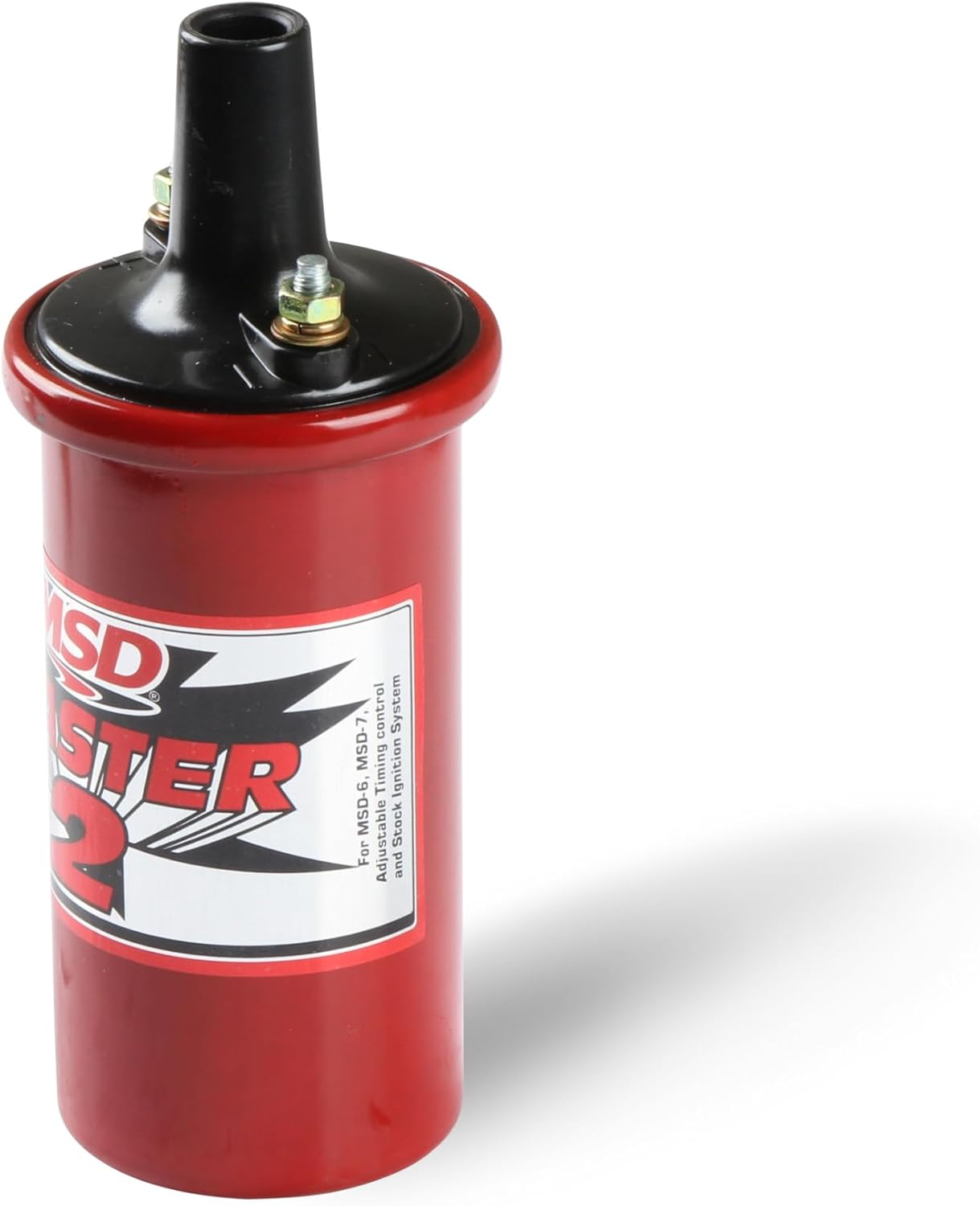 MSD Ignition Coil, Blaster 2 W/ Ballast Resistor, Canister, Round, Oil Filled, Red, 45, 000 V, Each image number 2