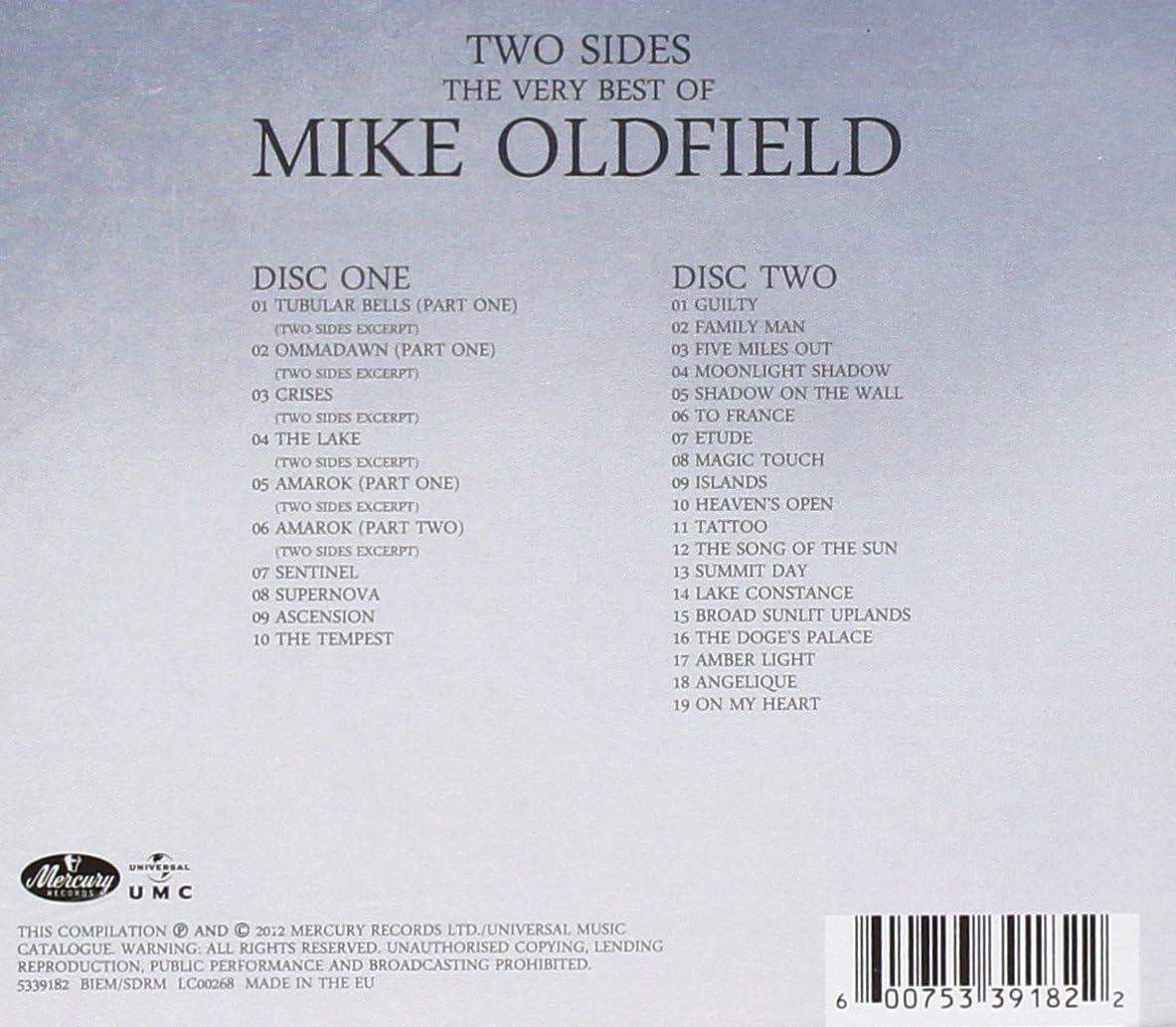 Two Sides: the Very Best of Mike Oldfield image number 4