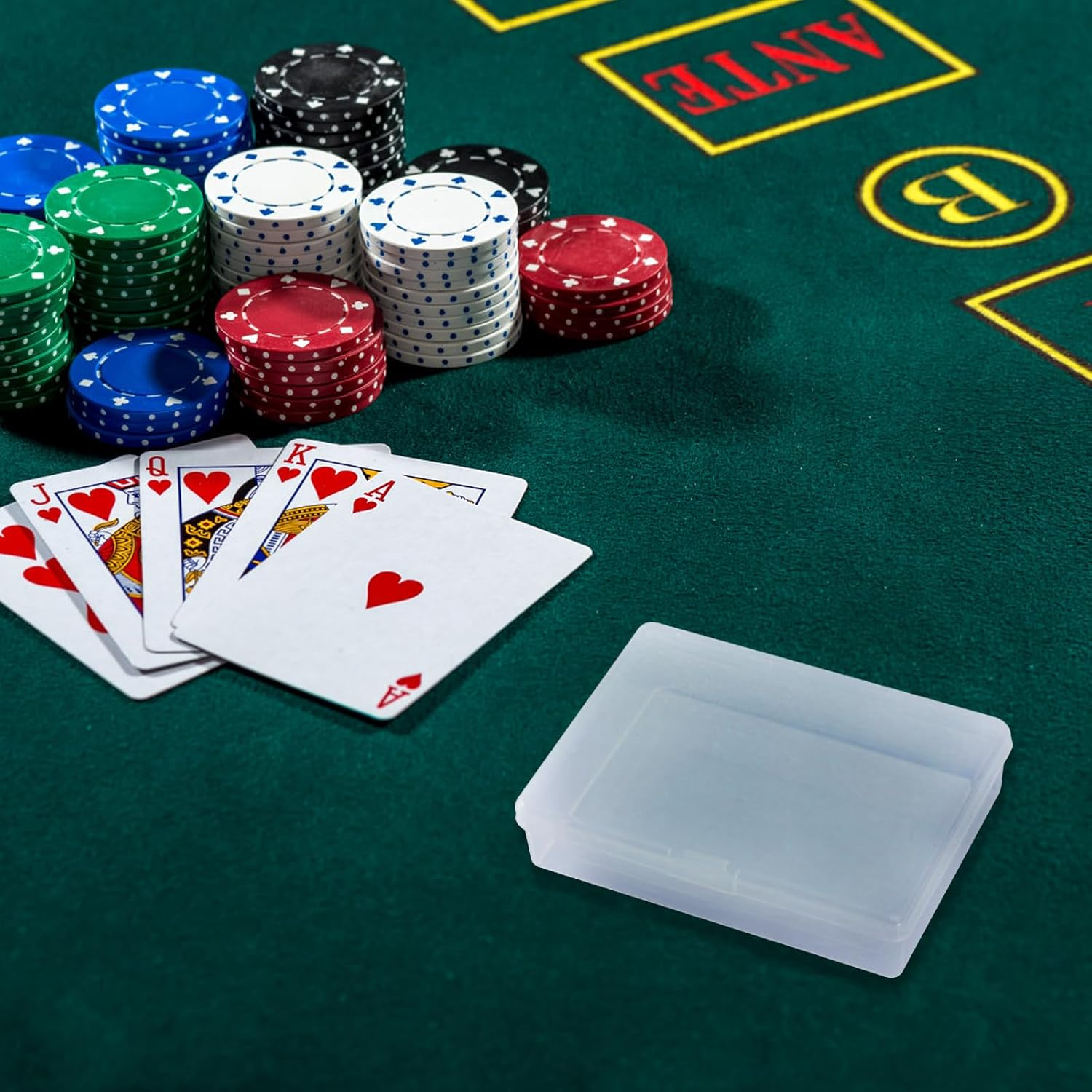 Playing Deck Cases, 8PCS Empty Box Holder Storage Case, Trading Card Organizer Snap Closed for Gaming Cards, Bank Business Card (Transparent) image number 4