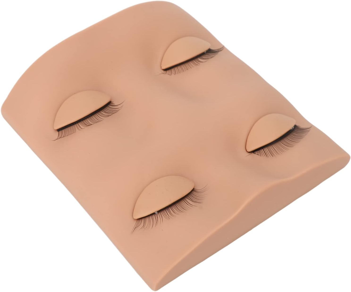 False Eyelashes Extension Practice Mannequin, Small Realistic 3D Simulated Makeup Training Head Model Detachable for Display for Beginners (Fleshcolor) image number 4