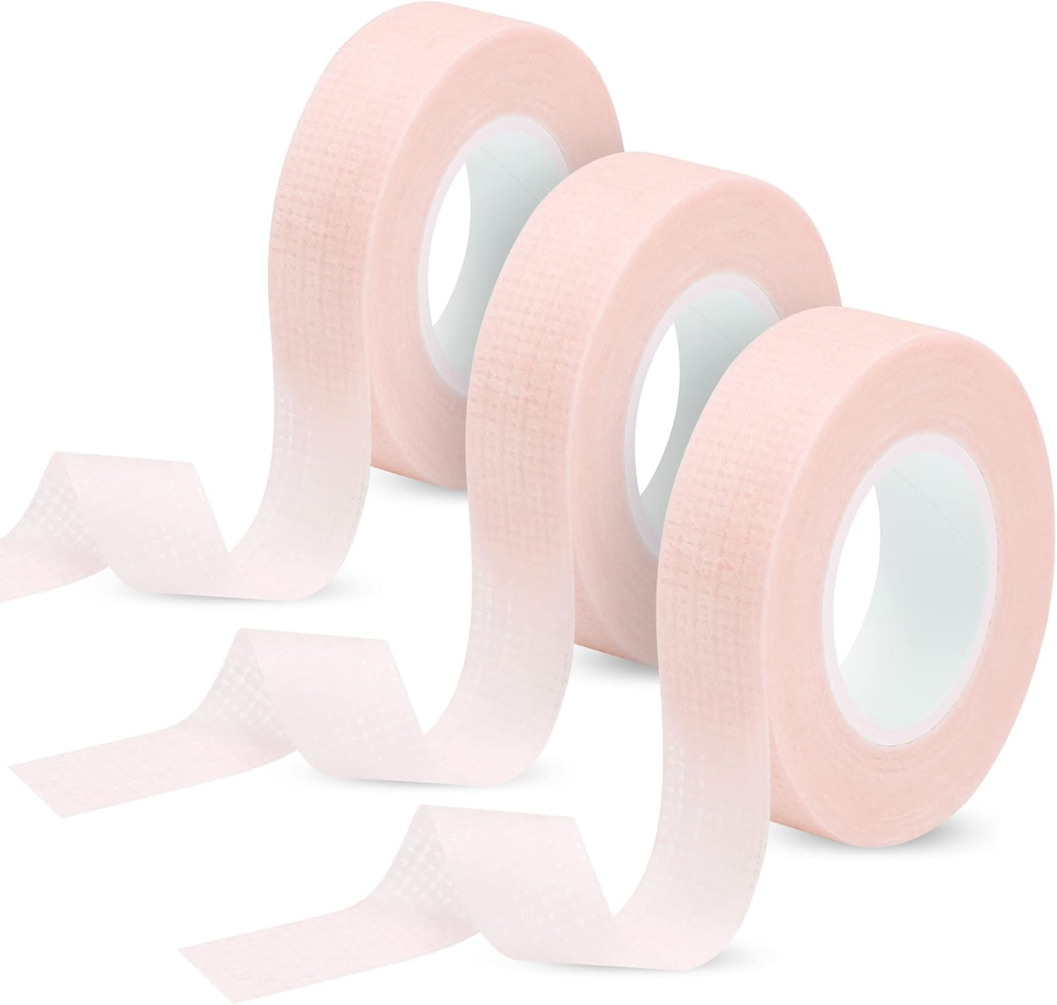 Beauty7 Eyelash Extension Tapes - 6 Rolls for Individual Lash Grafting, Breathable Adhesive Fabric under Eye Tape for Extensions Supplies (Pink) image number 6