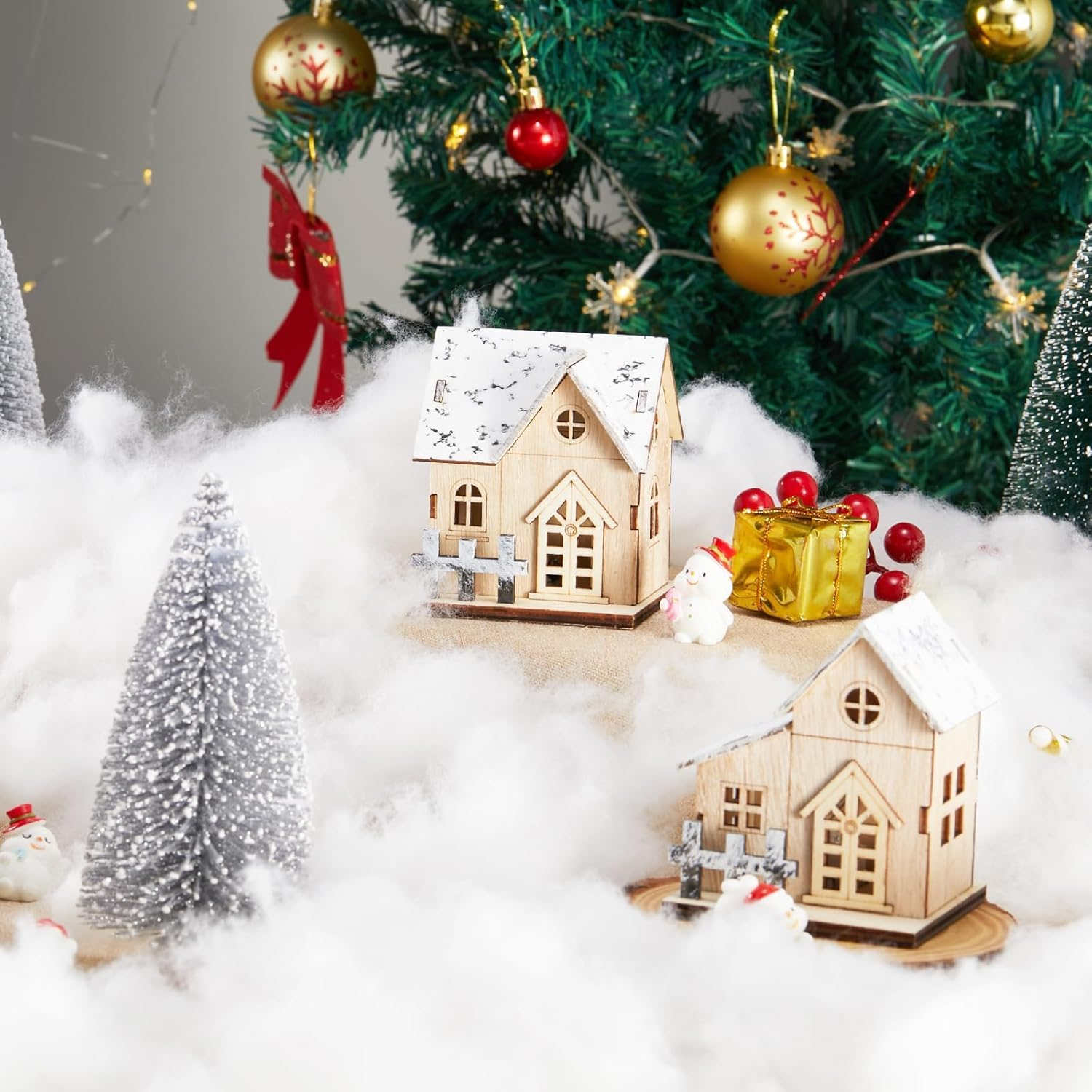 Supoice Christmas Snow Blanket Roll 2 Pack - 3' X 8' Artificial Snow for Holiday Decorations image number 6