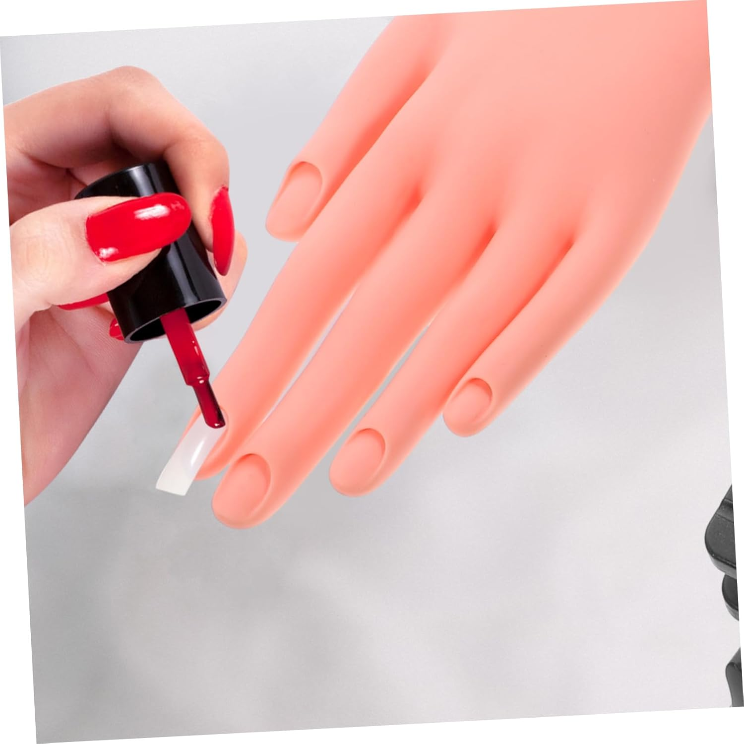 Vaguelly 100Pcs Practice Hand Model for Nail Art Silicone Prosthetic Hand Nail Tips image number 2