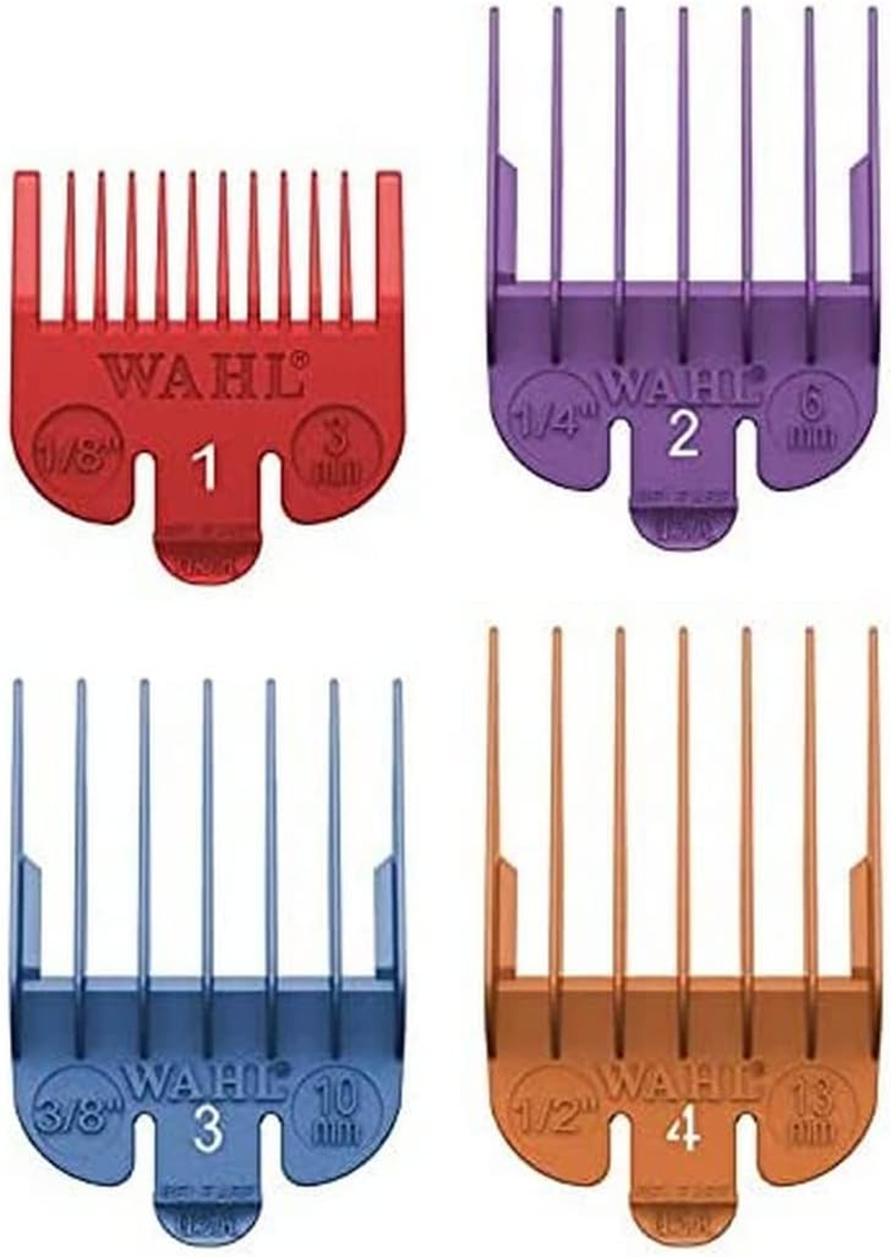 Wahl Professional Color Coded Cutting Guides #1 to #4 Pack