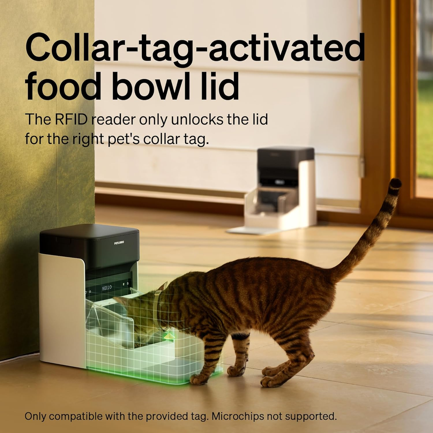 PETLIBRO RFID Automatic Cat Feeders for 2 Cats, Collar Sensor for Personalized Meals, Cats Recognition to Stop Food Stealing, Diet Tracking for Multi-Pet Homes and Different Diets, Wifi Food Dispenser image number 5