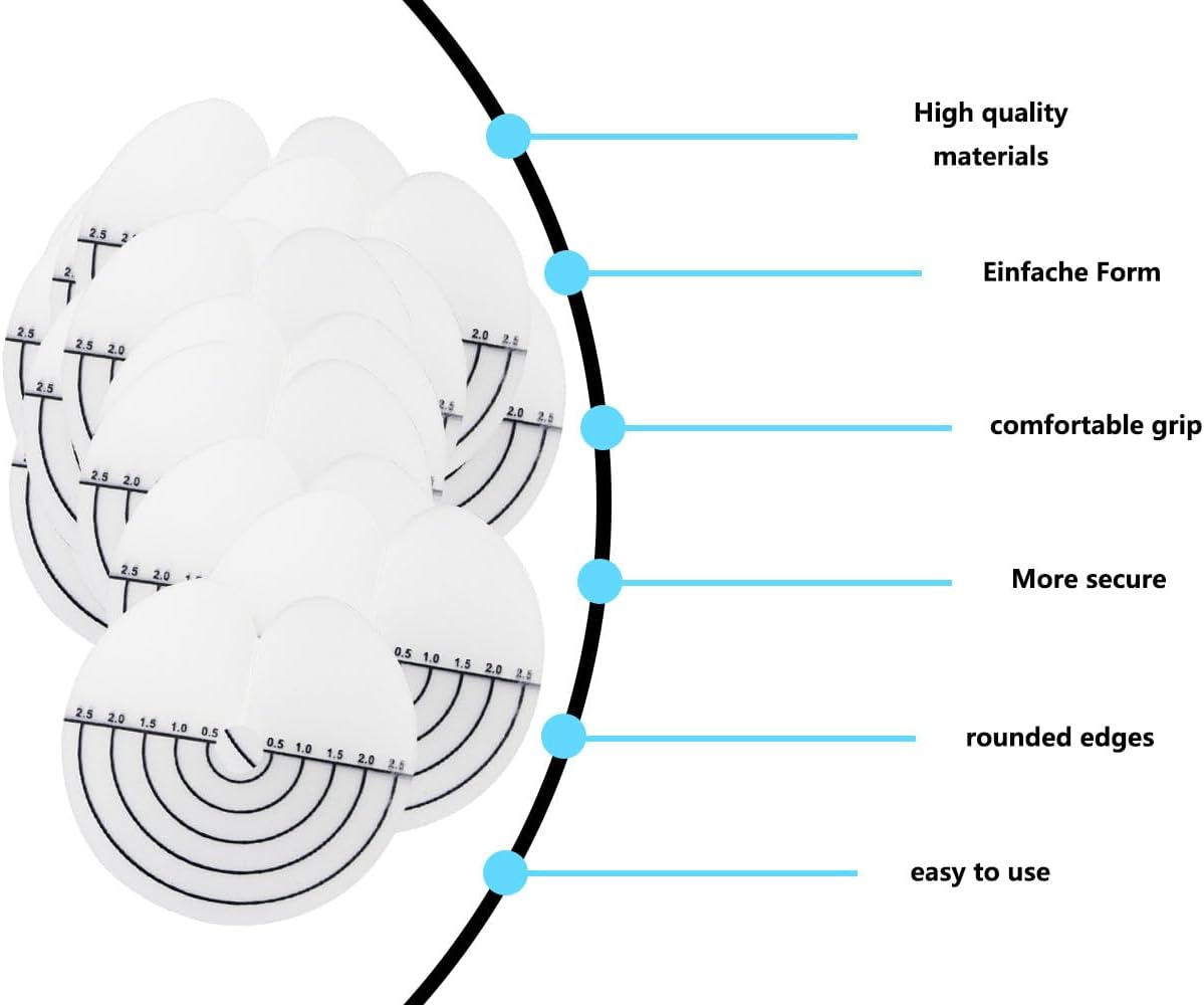 Lhbwhiz Pack of 25 Hair Extensions Stencil, Heat Shield Protection Spacer Template for Attaching, Keratin, Hair Extension Tool with a Hole and Scale, for Salon Hair Extensions (Round) image number 3