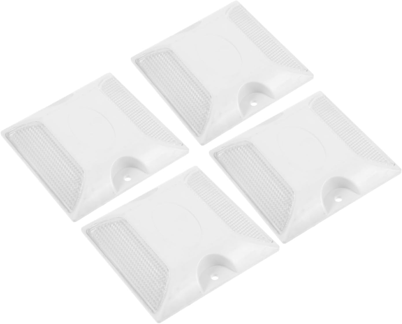 NOLITOY 4Pcs Abs Reflective Road Studs Raised Pavement Markers for Enhanced Nighttime Safety High Visibility Reflectors for Driveways and Roads Traffic Safety Signs