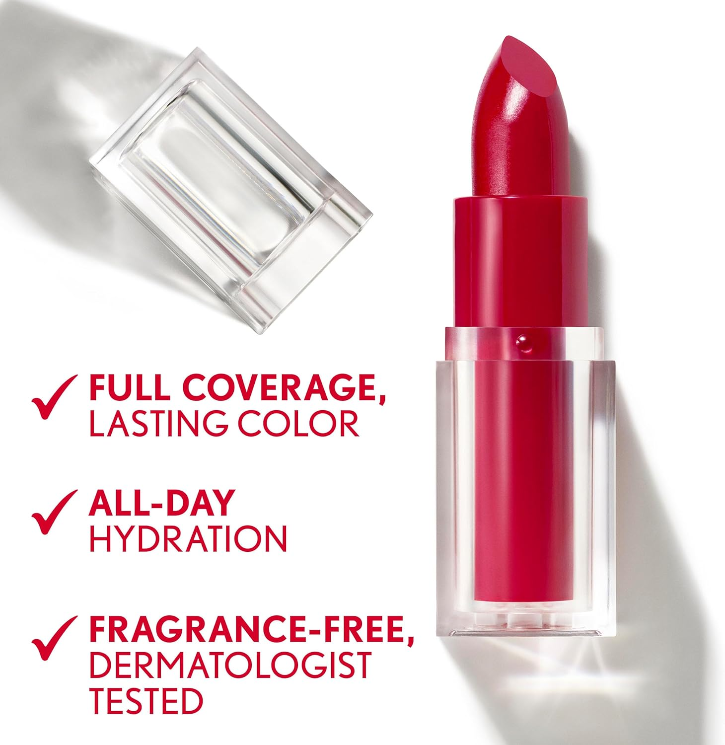 Covergirl Clean Lip Color, Satin Slipper, Satin Finish, 24-Hour Wear, Squalane, Avocado & Aloe, Non-Drying (Pack of 2) - Blooming Lilac image number 3