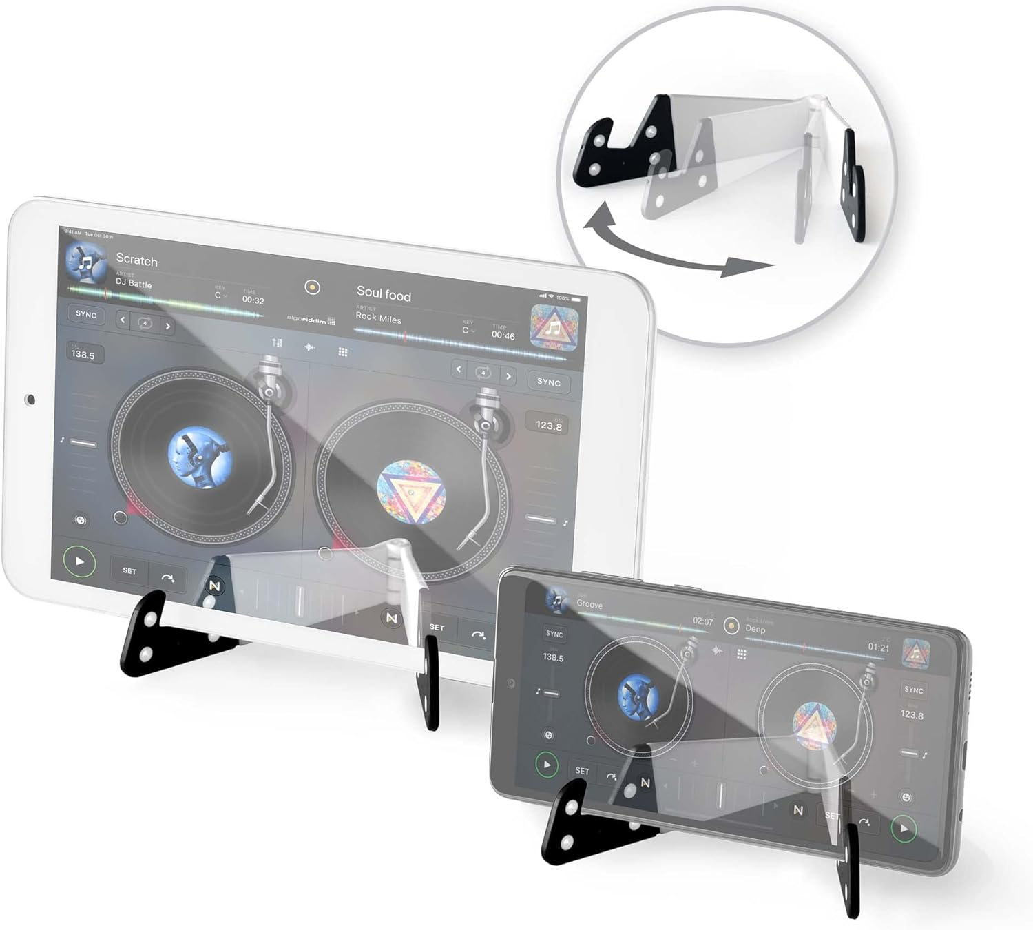 Hercules Djcontrol Mix &ndash; Bluetooth Wireless DJ Controller for Smartphones (Ios and Android) &ndash; Djay App &ndash; 2 Decks, White image number 3