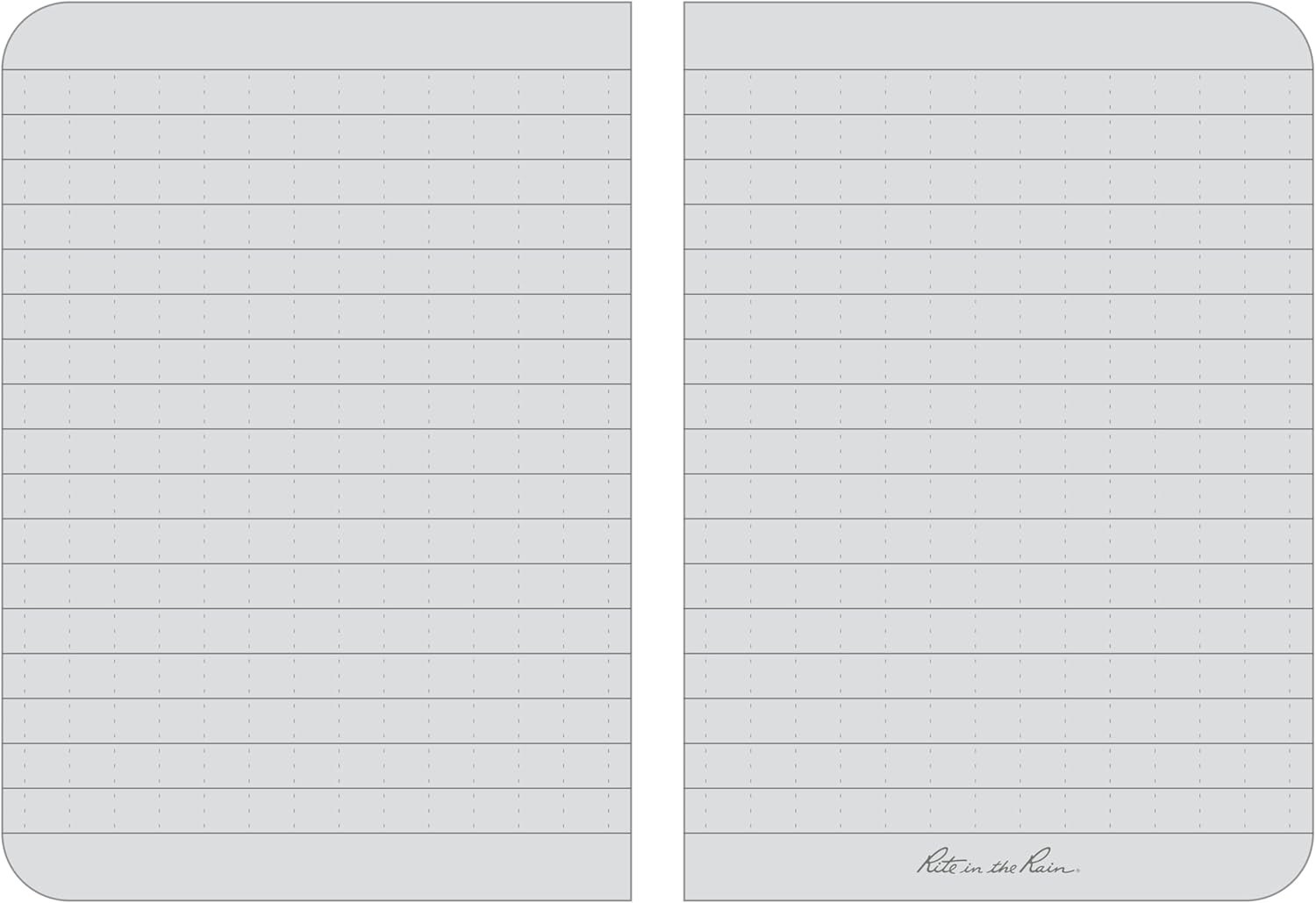 Rite in the Rain Weatherproof Soft Cover Pocket Notebook, 3.5" X 5", Black Cover, Universal Pattern (No. 754) - Brown image number 3