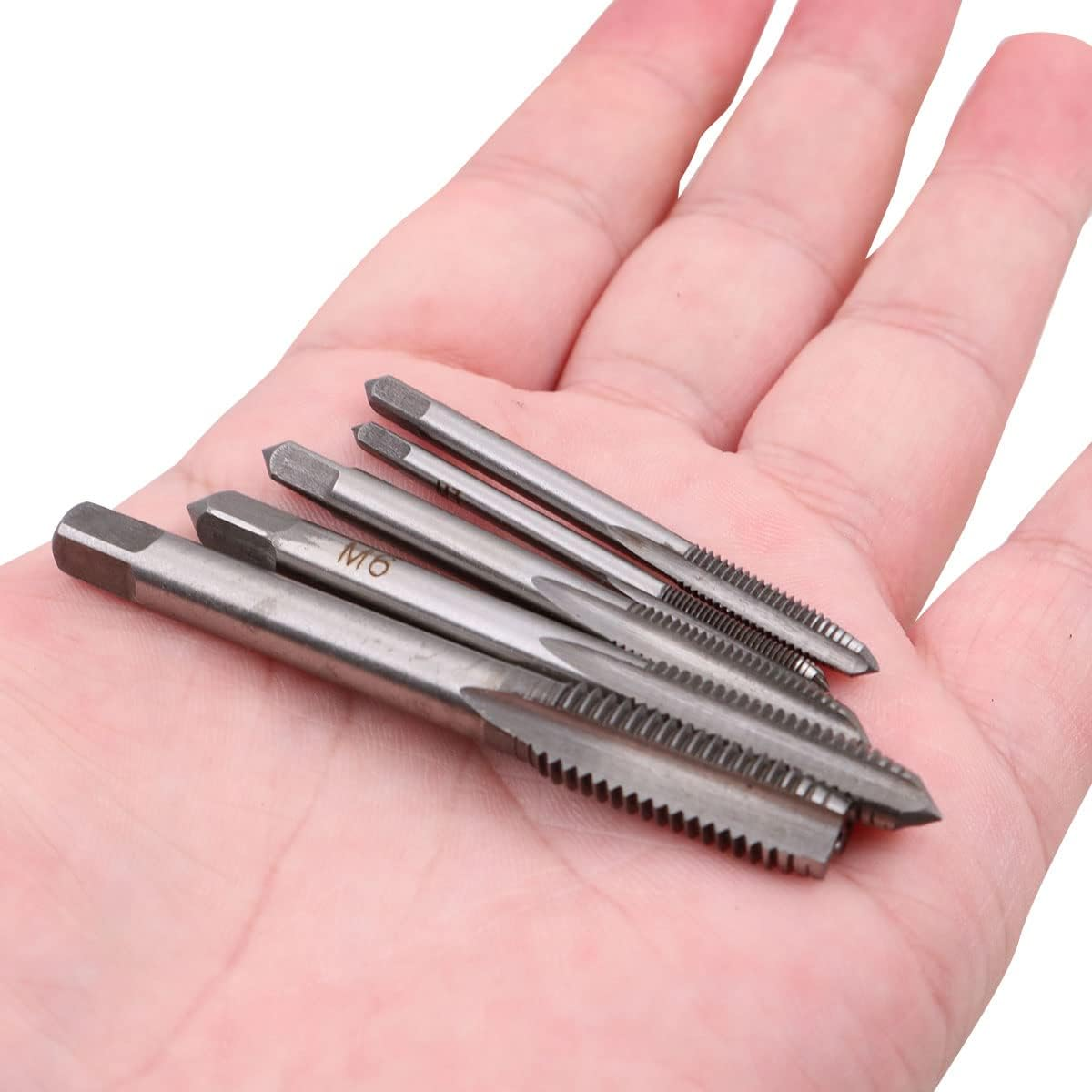ZONADA 5Pcs in Set Thread Metric Machine Hand Screw Thread Plug Taps Set Size M3 M4 M5 M6 M8 Tapping Threading Tool image number 2