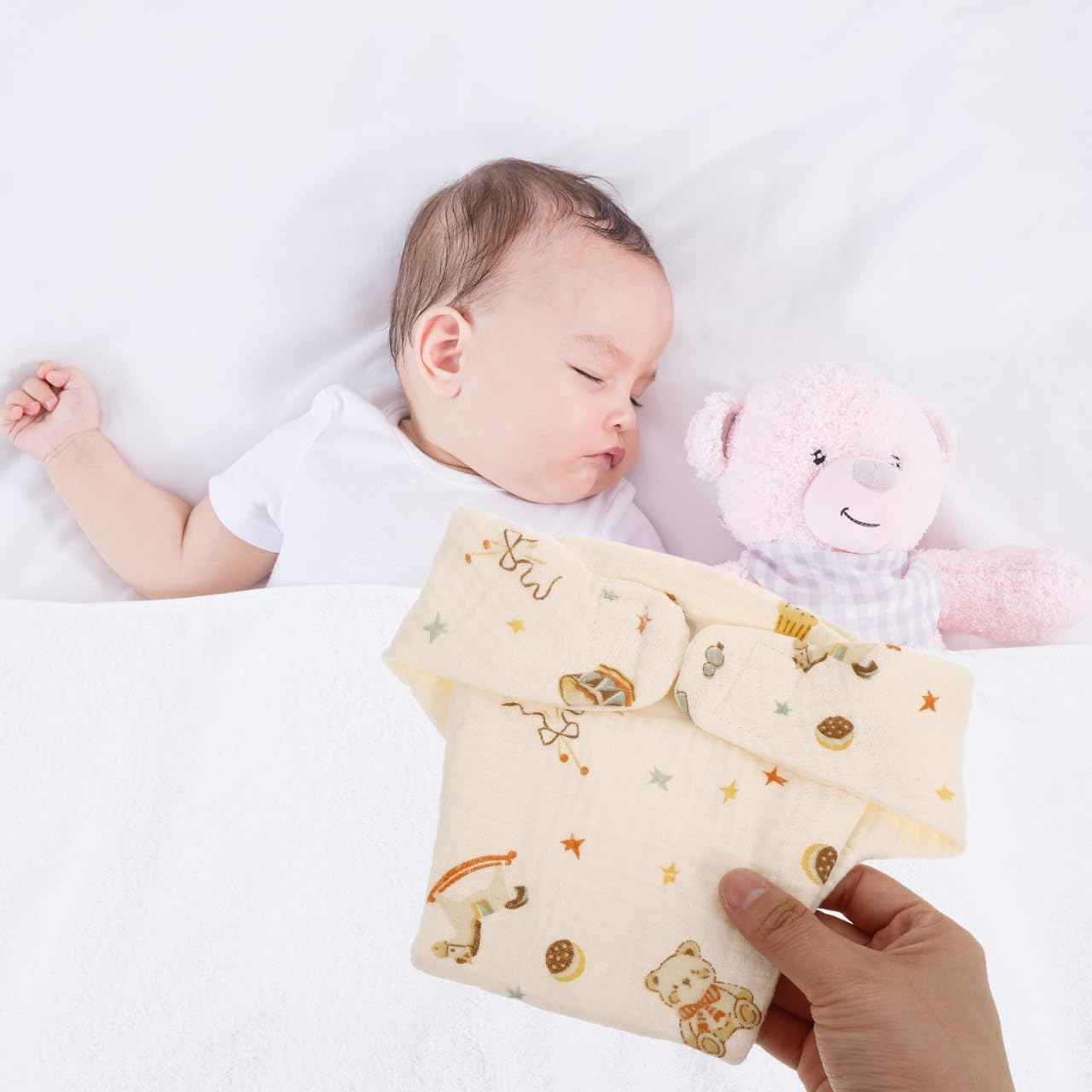 3Pcs Cotton Diapers Reusable Adjustable Washable Pants for Boy Girl Portable Cloth Diaper Breathable and Comfortable for Daily Use for Travel and Outings image number 3