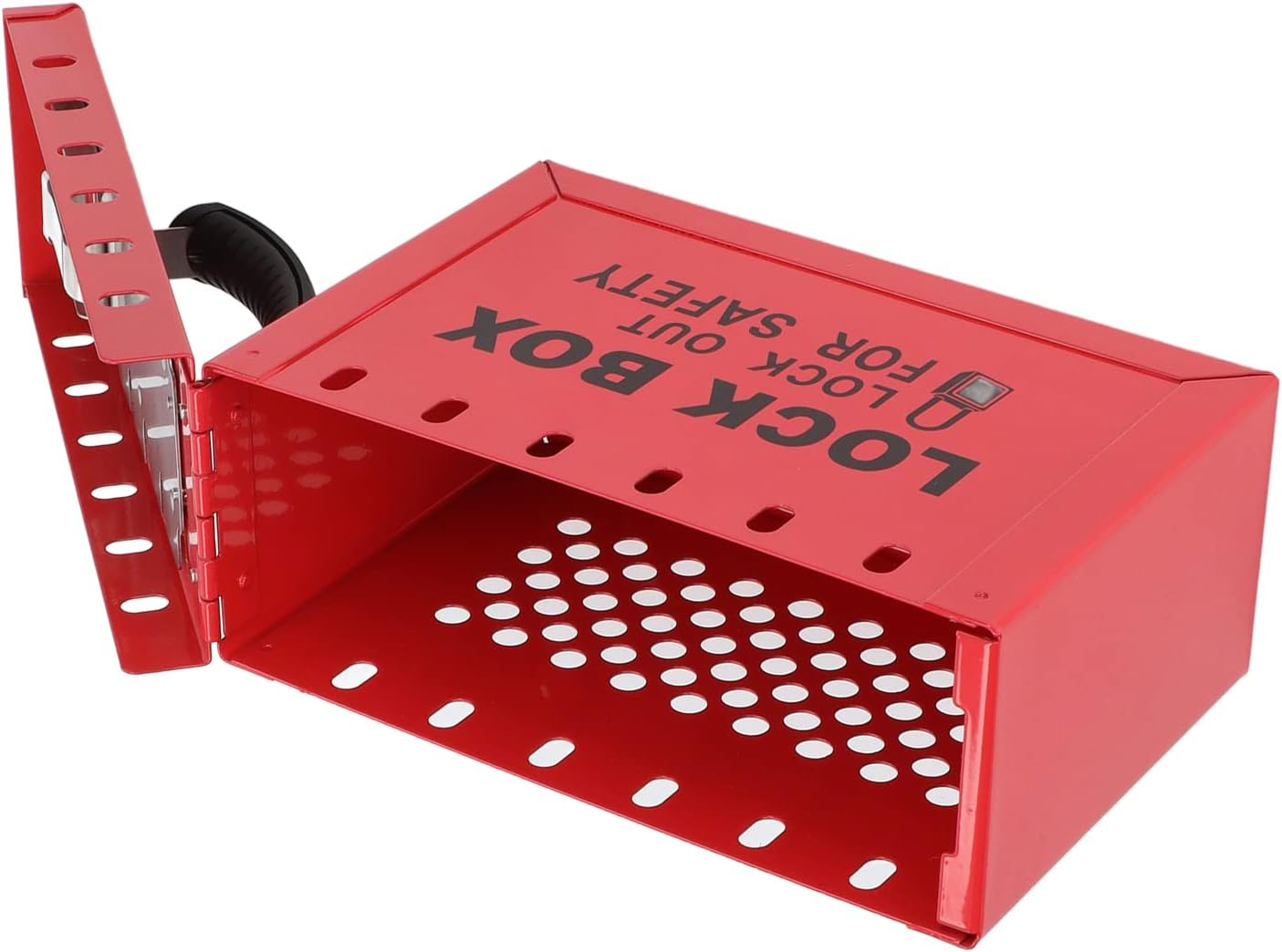 QANYEGN Padlock Group Lockbox, Portable Padlock Station Box, 12 Lock Security Lock Box for Holds 12 Locks(Not Included) image number 1