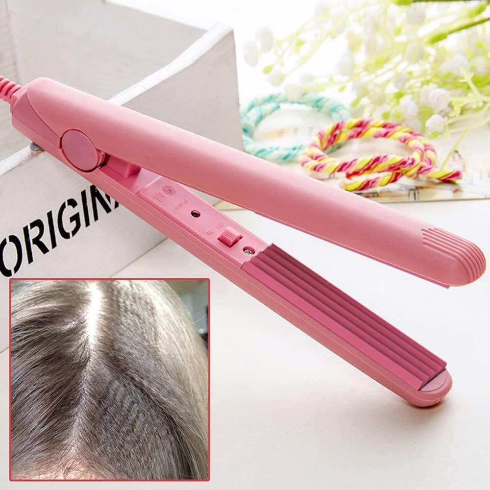 Mini Crimper Iron for Fluffy Hairstyle Curling Iron, Corrugation Crimper Volumizing Hair Iron | Increase Hair Volume, Ceramic Hair Volumizing Tool anti Static Ceramic Hair Iron image number 5