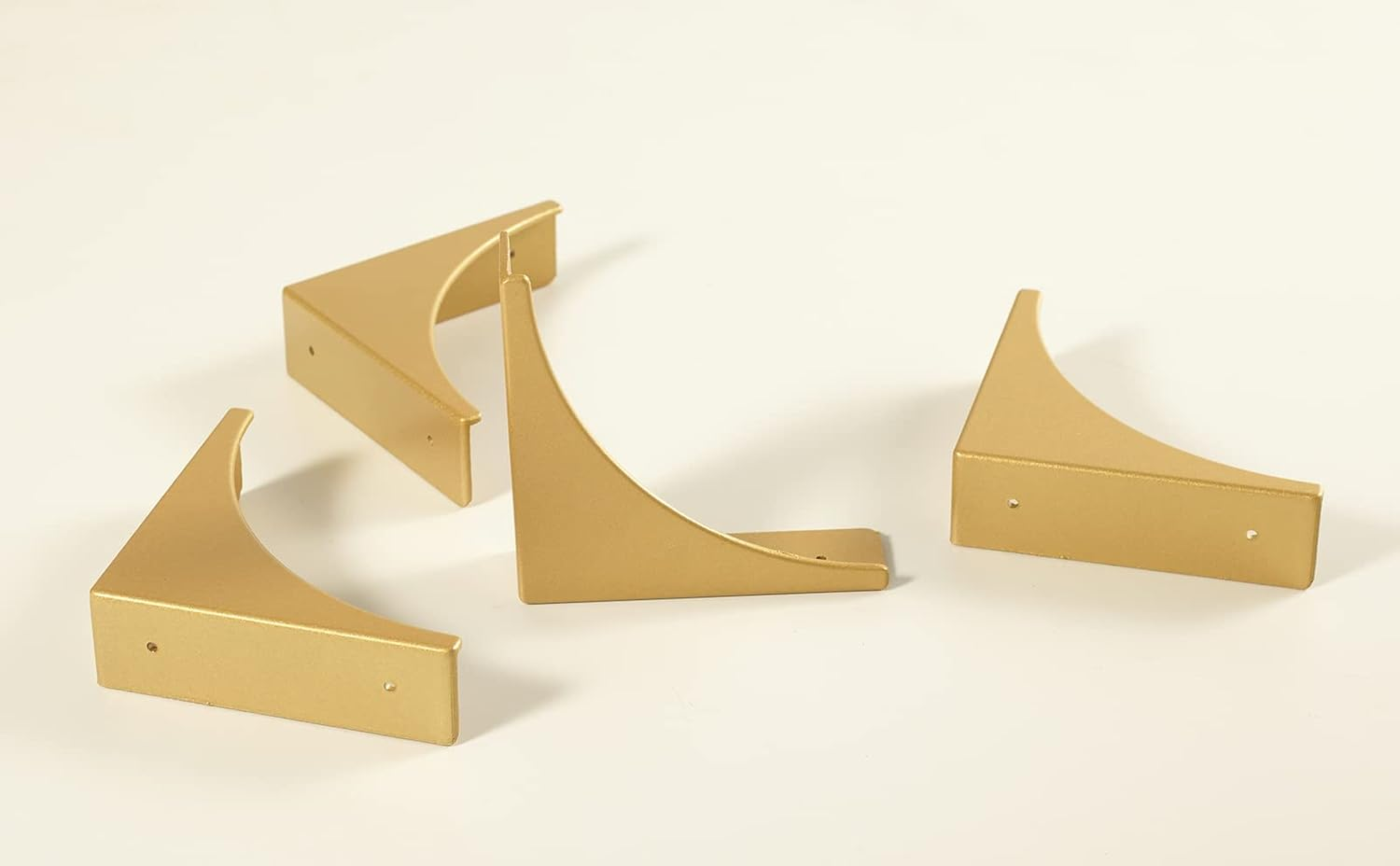 Gold Metal Corner Protector 65MM 4 Pack Decorative Corner Brackets for Wood Furniture Sliding Barn Door Table Desk Antirust Zinc Alloy Cover Guard with Screws image number 5