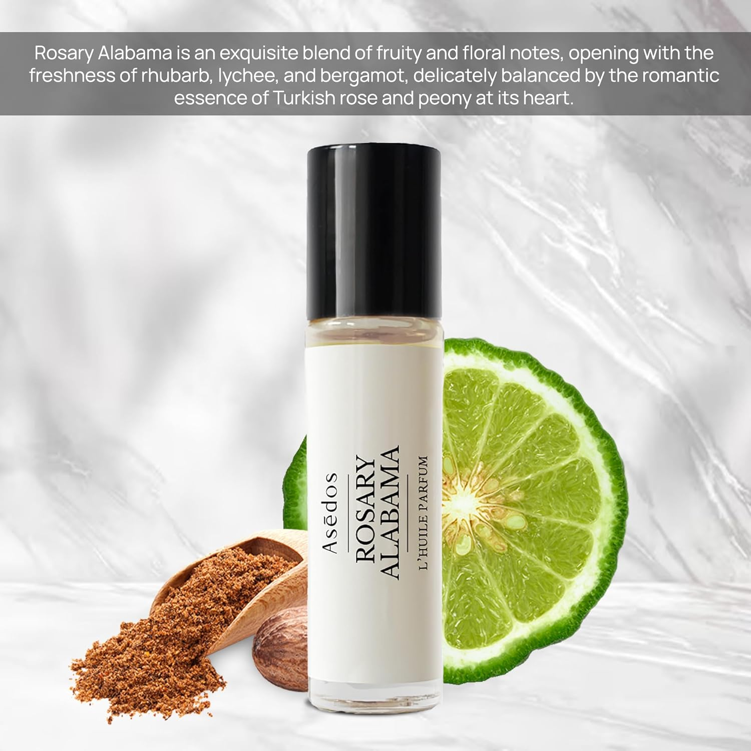Asedos - Rosary Alabama Perfume Oil | Inspired by Delina | Rollerball | Unisex Attar Oil | Vegan, Paraben Free, Phthalate Free | Animal Cruelty Free | 10Ml 0.34 Fl Oz