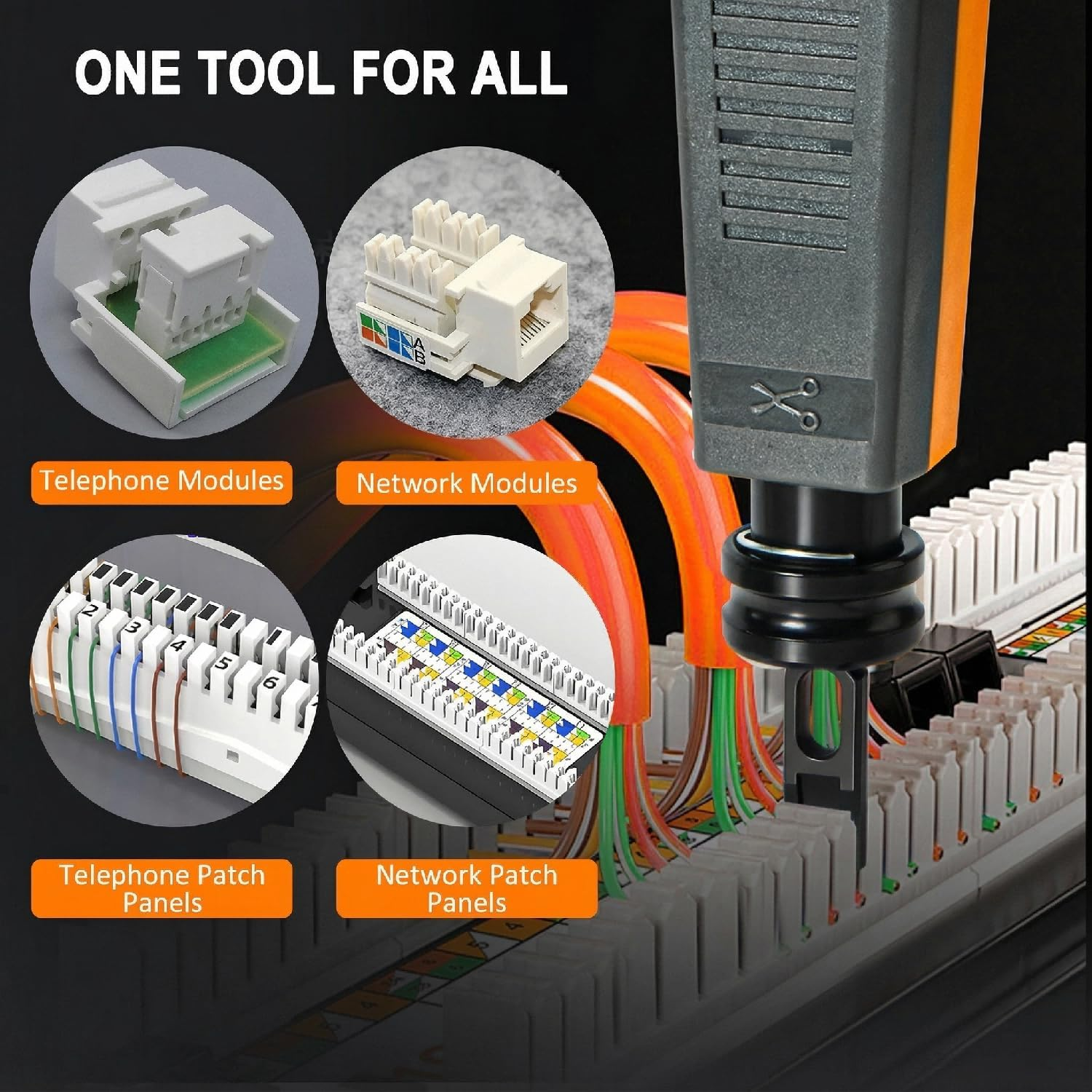 110 Punch down Tool, Smooth-Cutting, Durable, Easy-To-Use Klein Punch down Tool, Ethernet Tool for Cat5/Cat6/Rj45 and Other Terminations, Engineers Trust It, DIY Enthusiasts Rely on It image number 5
