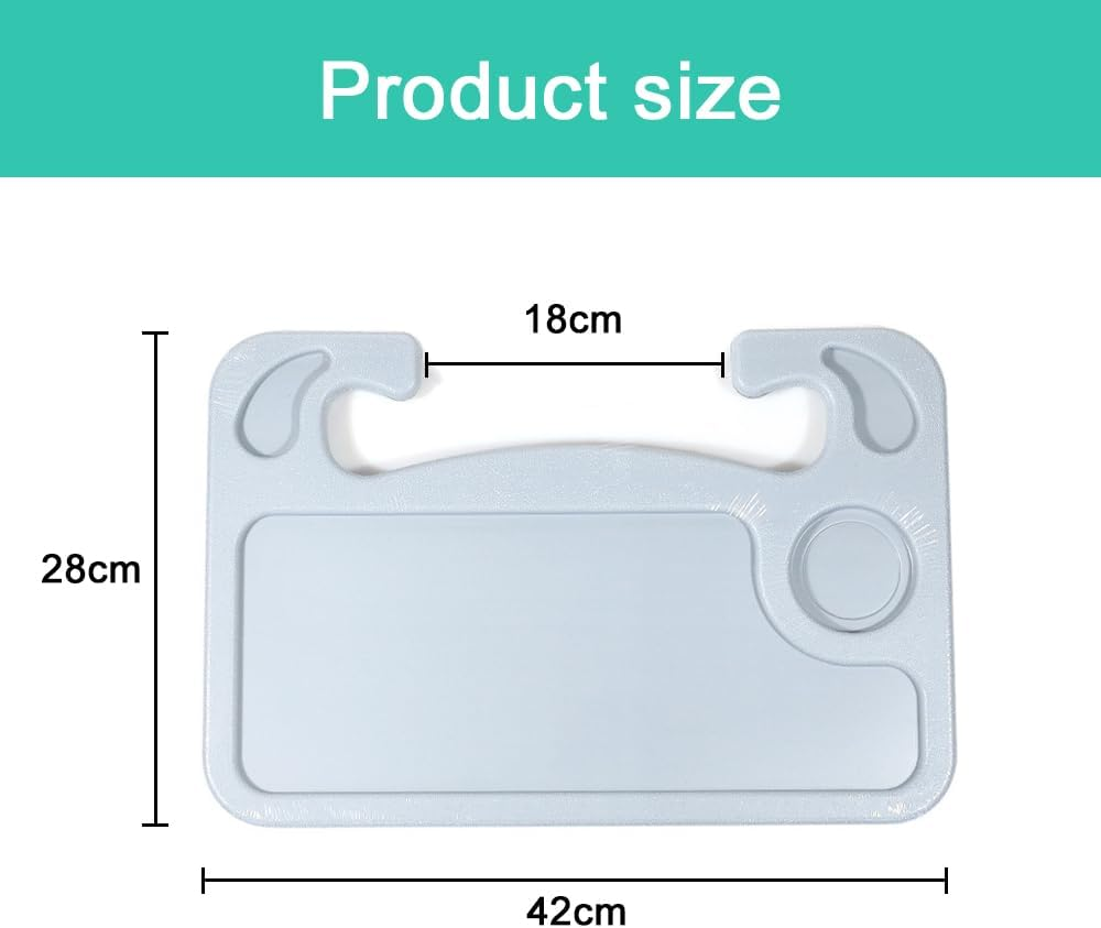 Steering Wheel Tray for Food, Car Table Kids Travel Tray, Ipad or Notebook Car Travel Table, Car Desk Seat Trays for Eating, Cars Must Haves Interior Accessories image number 6