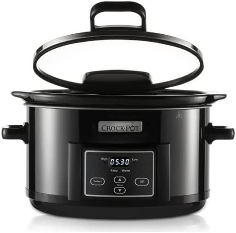 Crock-Pot Digital Slow Cooker with Hinged Lid, Programmable Display, 4.7L (4 People), Keep Warm Function, Dark Stainless Steel, CHP550 image number 5