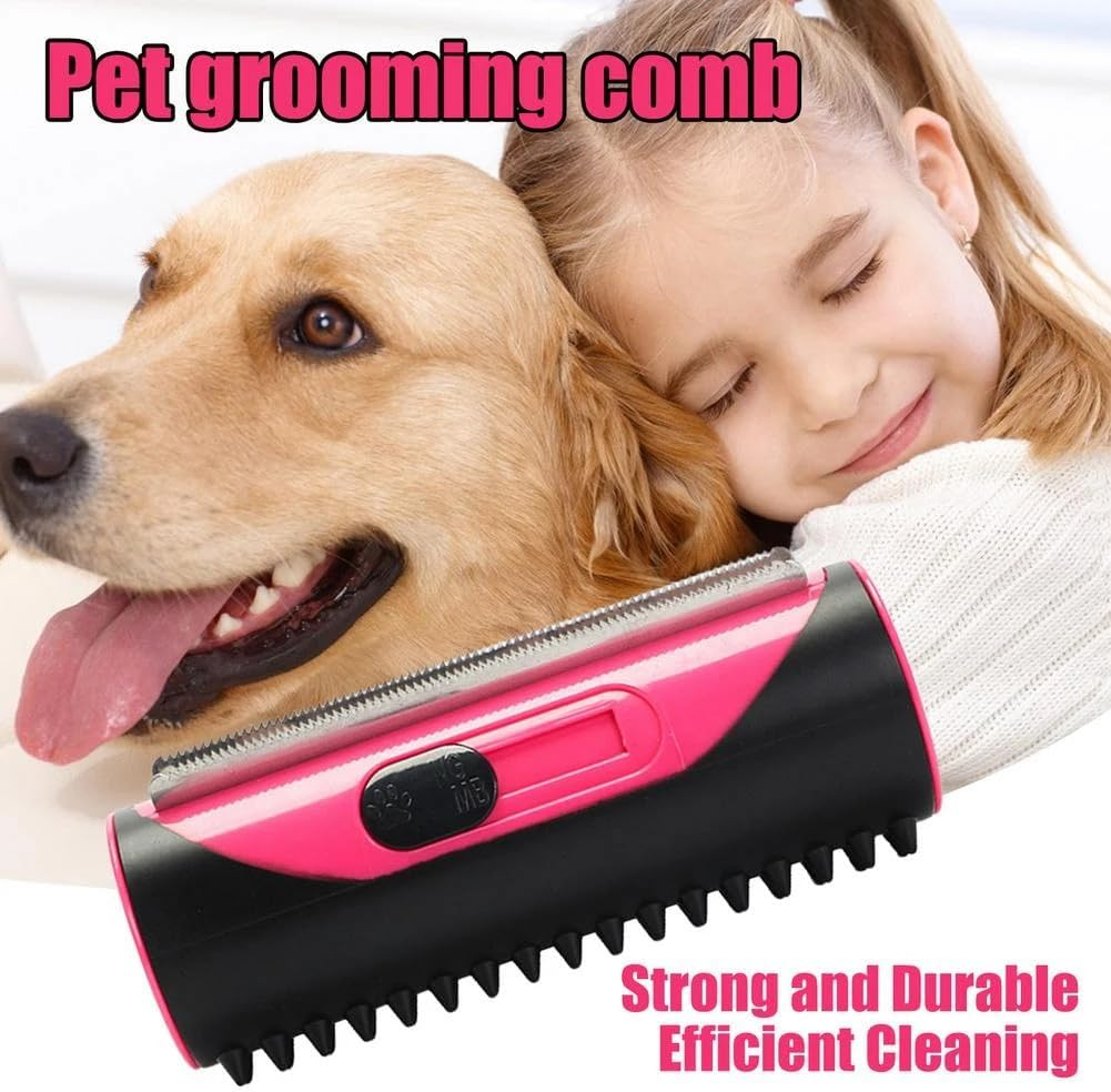Tootoo 3In1 Pet Dog Cat Fur Deshedding Shedding Trimmer Groom Comb Brush Hair Removal (Pink) image number 1