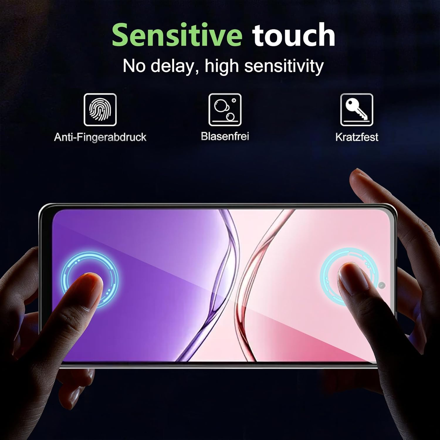 Fitudoos for OPPO A5X 4G/5G [Pack of 2] Tempered Glass Screen Protector + Camera Tempered Glass Film [1 Piece], [9H Hardness], [0.33 Mm] [Ultra Clear], [Anti-Scratch-Free and Oil], [No-Bubble] - Edge 550/850 image number 2