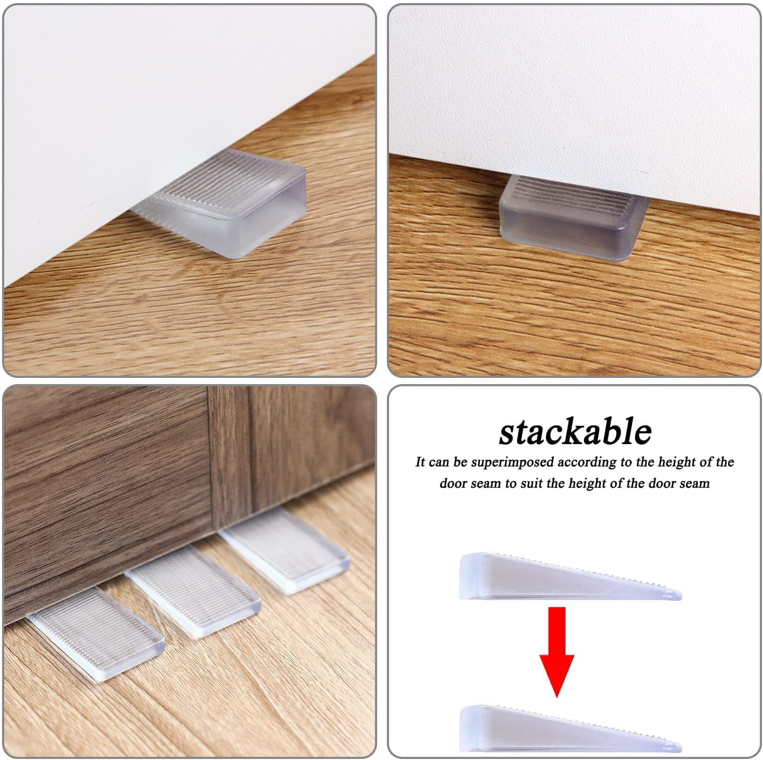 Table Wedge Clear Toilet Shims Plastic Shims, 8Pcs Plastic Shims Table Wedge Clear Toilet Shim Furniture Leveling Shims, Furniture Leveling Shims Level Wedge Shim Bed Shims Toilet Shims for Furniture image number 1