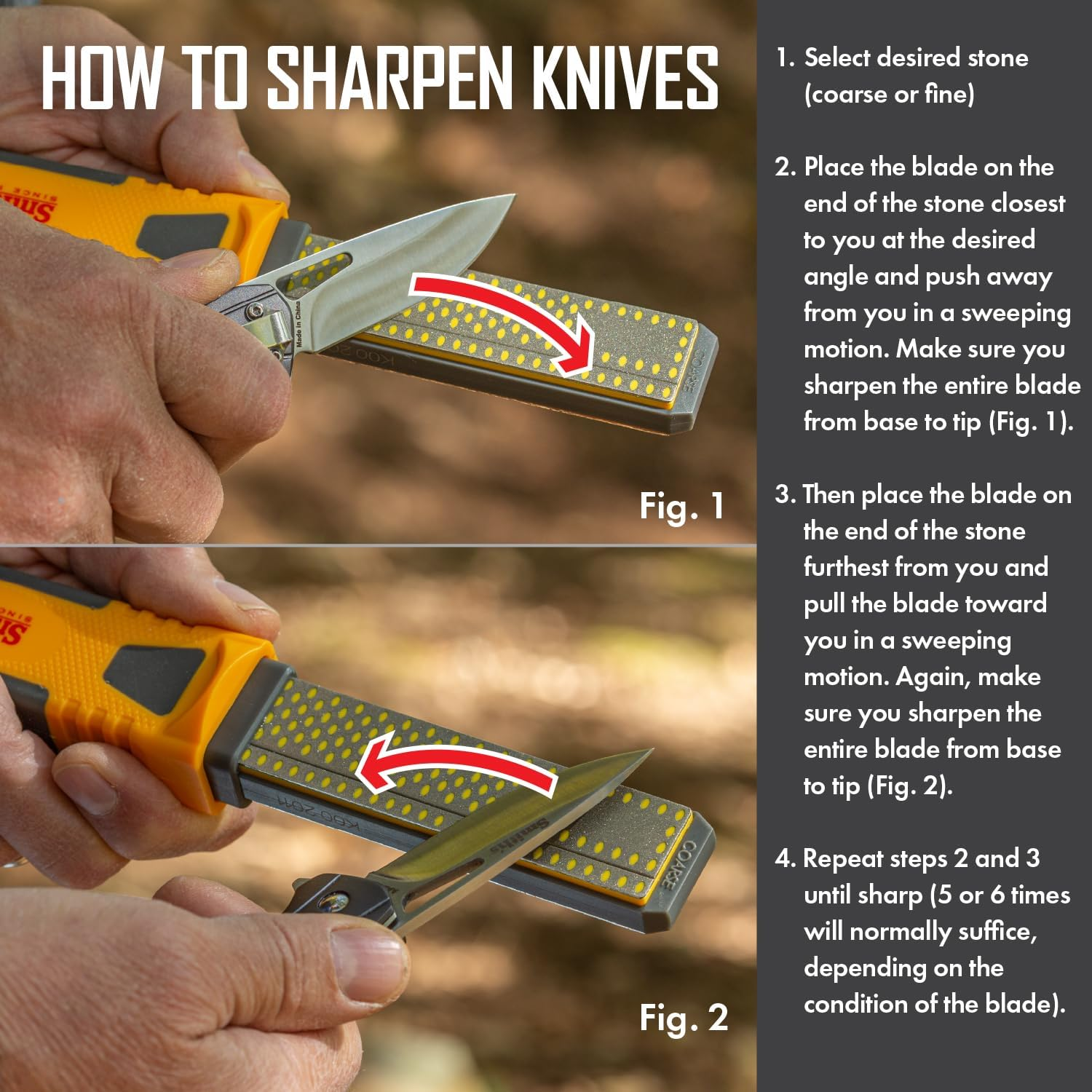 Smith'S Diamond Combo Fine/Coarse Sharpener - 10Cm/4 Inch image number 3