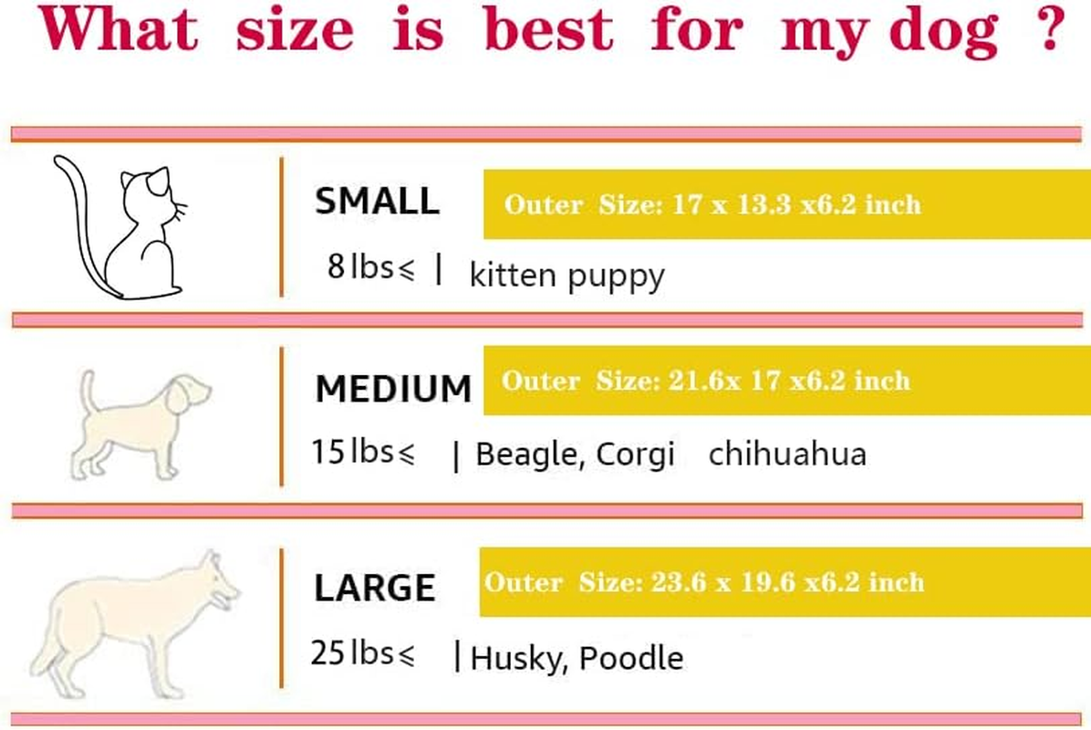 Gigreinc Cute Pink Puppy Sleeping Mat Bed with Leopard Pattern round Square Shape Cat Dog Sofa Bed Pet House Nest Cave(M, Square Bed) image number 4