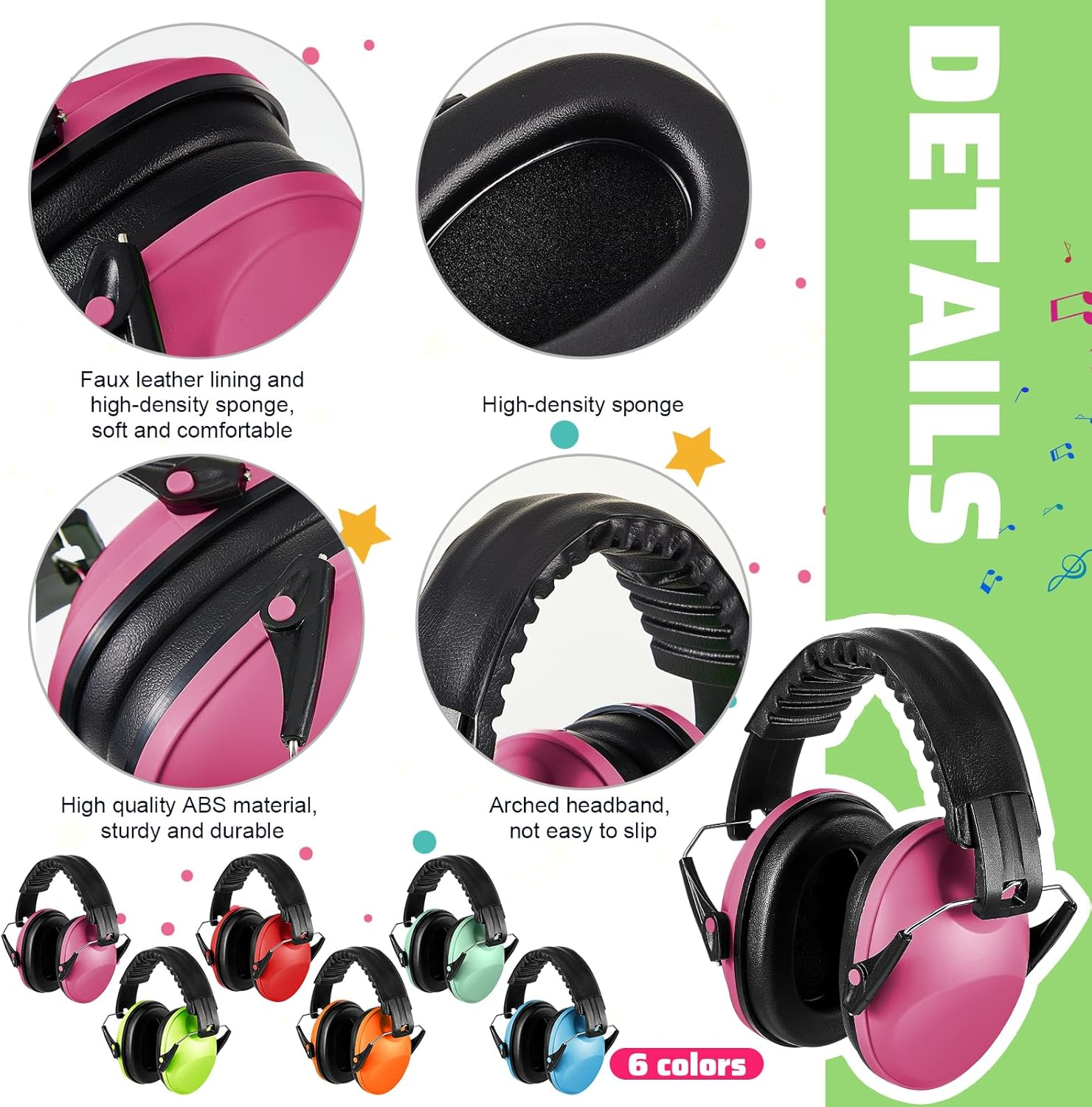 Amylove 12 Pcs Kids Ear Protection Noise Cancelling Headphones Ear Muffs Bulk 30Db Sensory Headphones