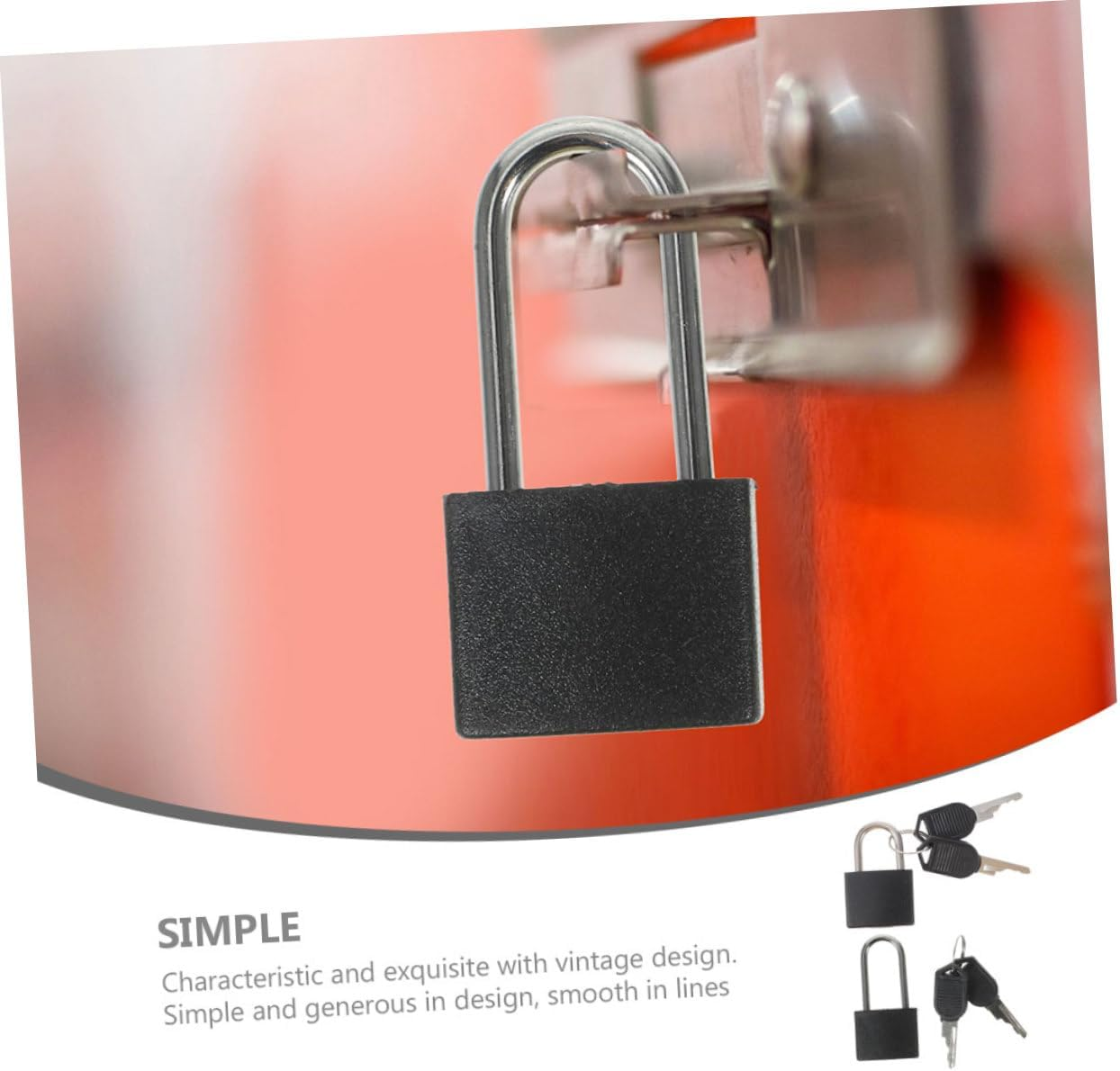 Homoyoyo 2Sets Locker Padlock Small Padlock for Luggage Handbag Lock Treasure Chest Lock Safety Security image number 3