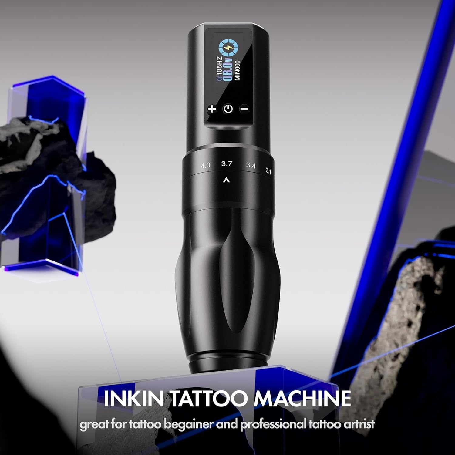 Inkin Wireless Tattoo Machine for Beginners, Professional Wireless Tattoo Gun with 7 Adjustable Strokes Length, Tattoo Pen Machine 1600Mah Power Supply for Tattoo Artists image number 5