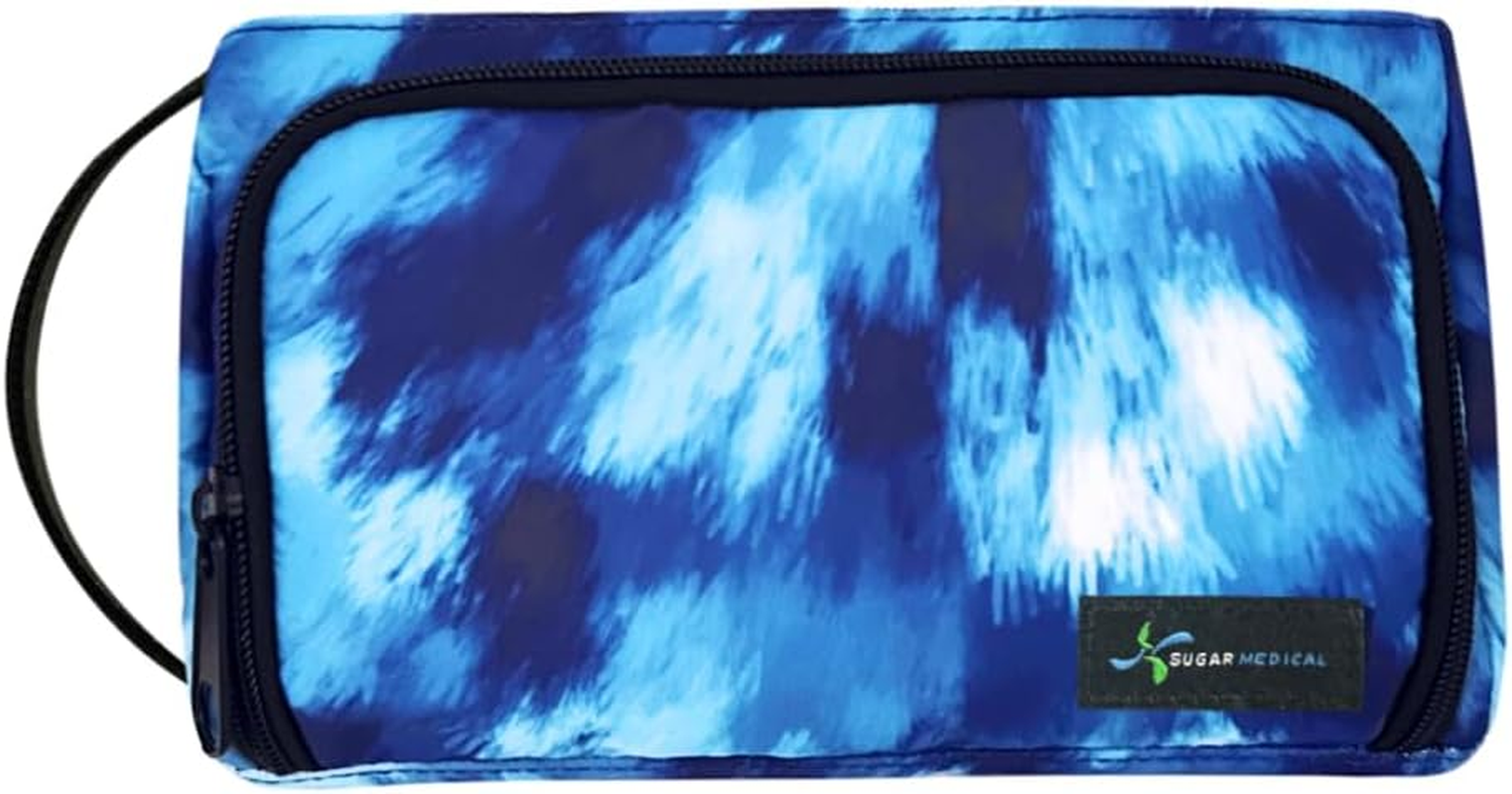 Sugar Medical IVF Supply Bag | IVF Gift | Store IVF Medications | Insulated Infertility Organizer | with Ice Pack (Blue Floral)