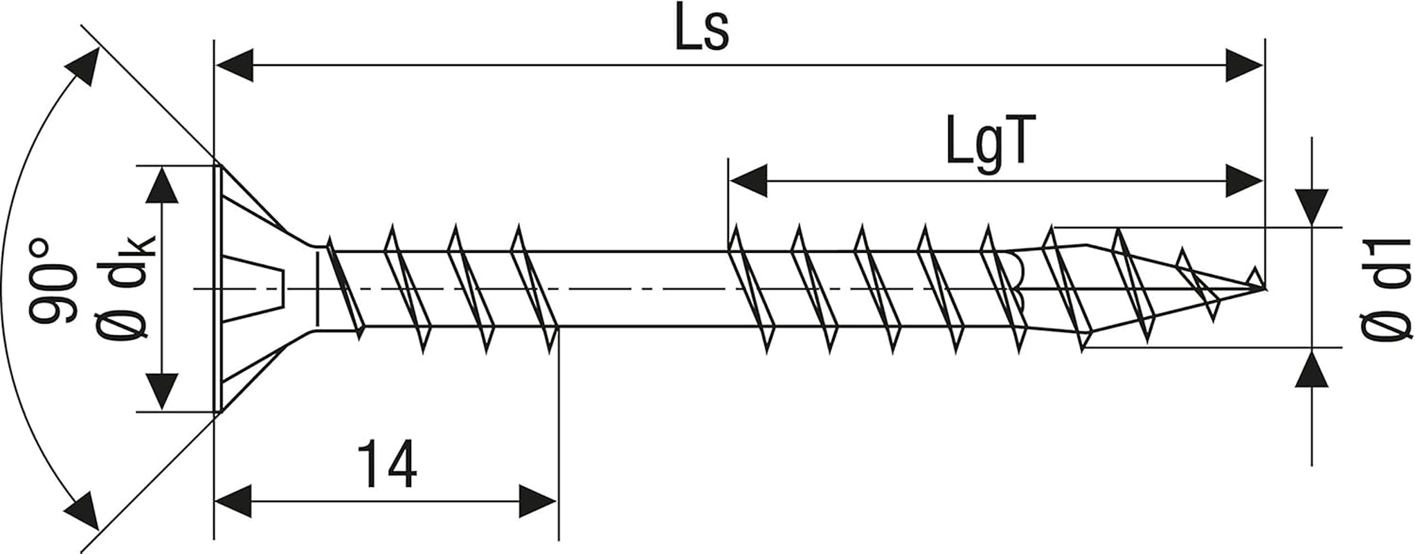 SPAX T-Star plus 0541010450605 Laying Screw, 4.5 X 60 Mm, Pack of 500, Countersunk Head, Fixing Thread, 4CUT, Wirox A3J image number 5