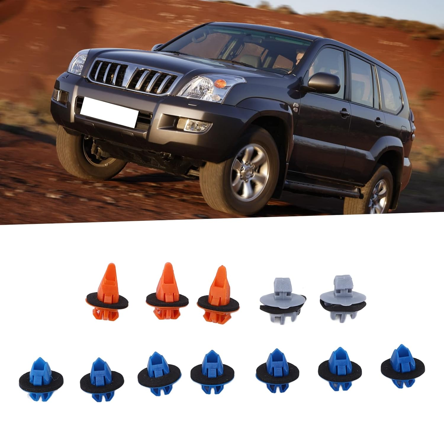 Prado 120 Front Door Trim Body Formite Durable Holder Clips for the Car Flack Plate Easy Replacement for the Prado 120 Series image number 4