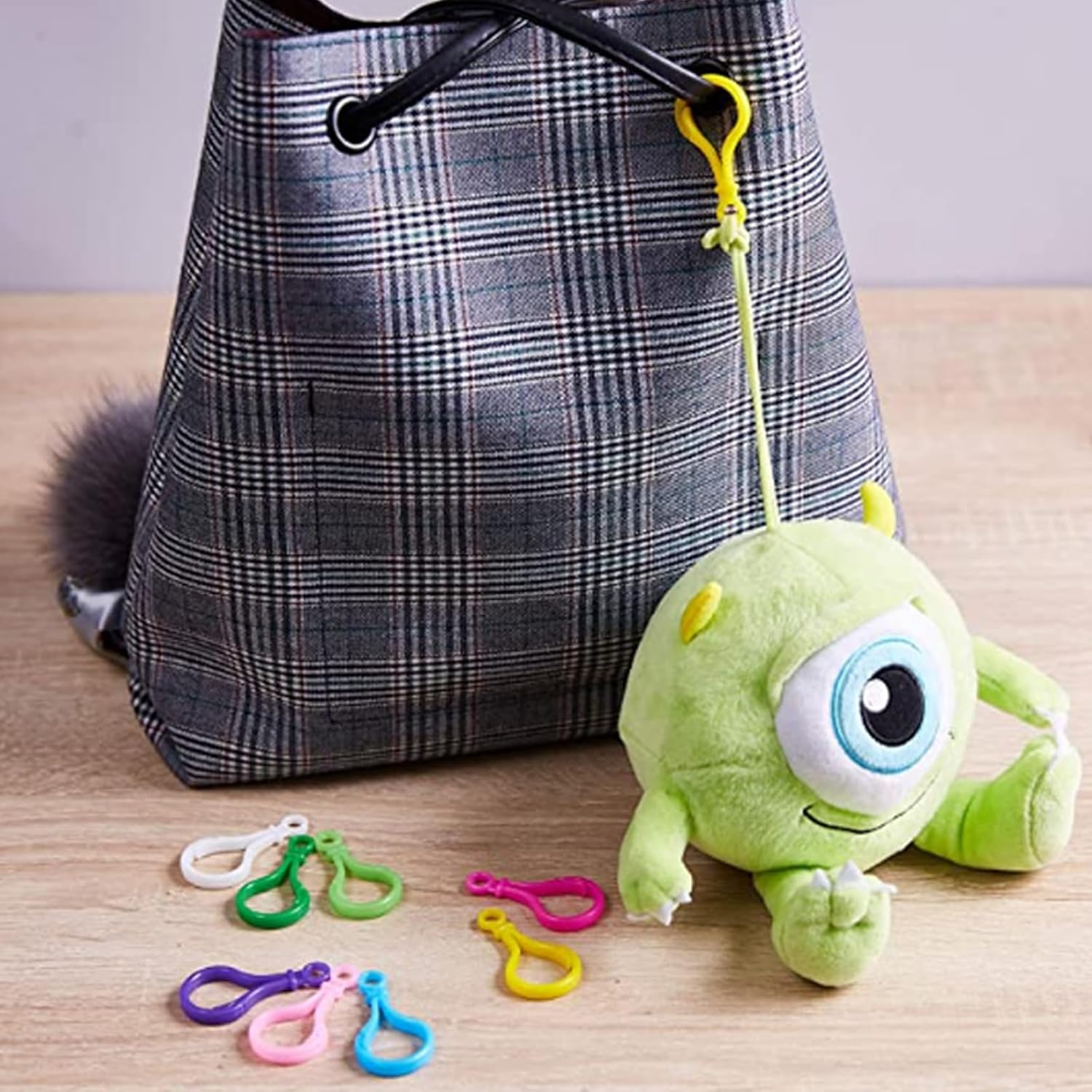 Lobster Clasp, 100 Pcs Multicolor Plastic Lobster Clasp Keychain Clips Lobster Claw for Keychain, DIY Handmade, Art Craft, Project image number 5