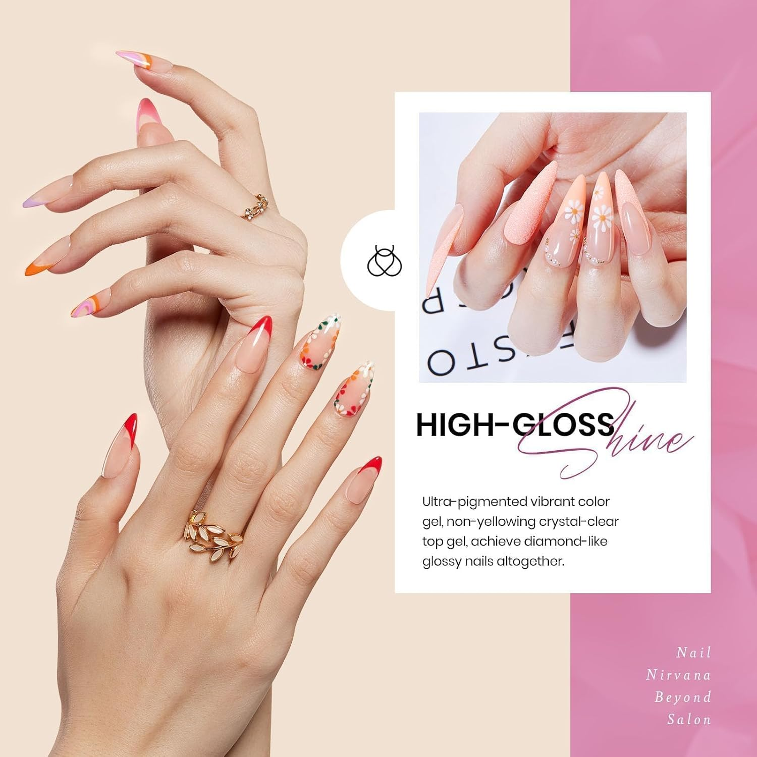 Beetles Gel Polish Gel Polish Set 36 Colors Free Journey Collection Pastel Bright Glitter Green Blue Gel Nail Kits with 3Pcs Matte Top Base Coat Soak off UV Nail Polish Golden Journey for Women image number 4