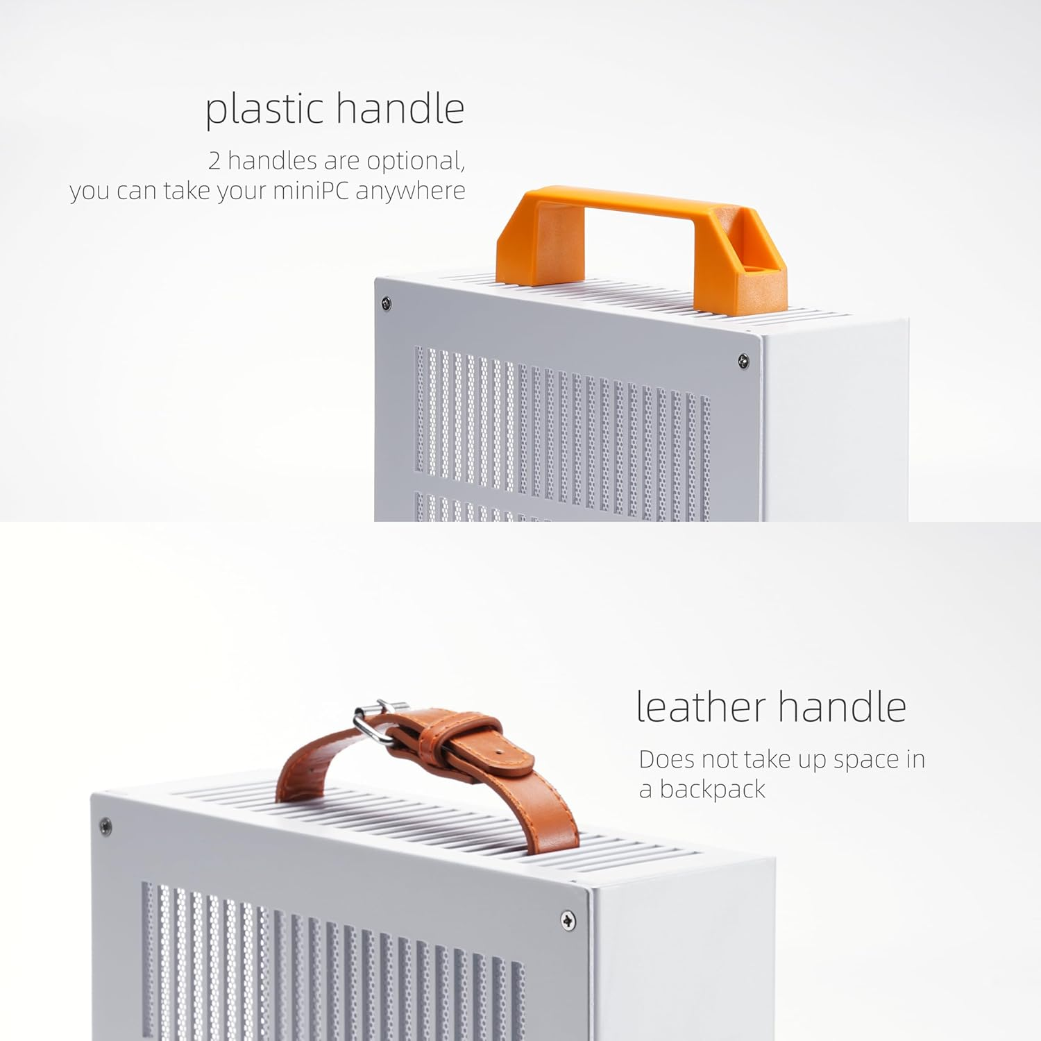 Itx Mini Case - New K29(Steel)/2 Handles,Vented Panel - 1 Steel & 1 Acrylic Side Panels / 4.1L Small Itx Case image number 3