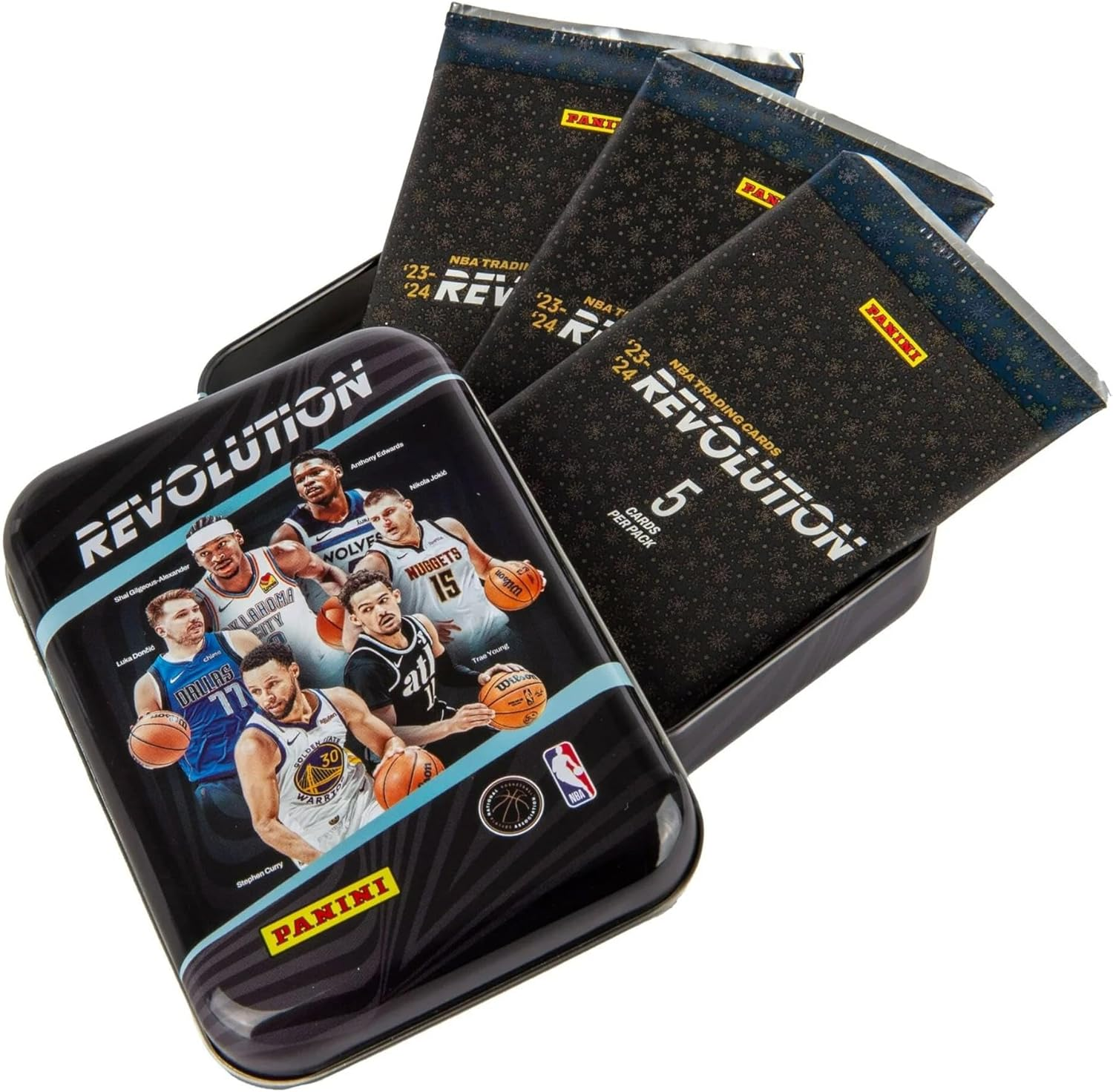 2023-24 Panini Revolution Basketball Trading Cards Tin image number 2