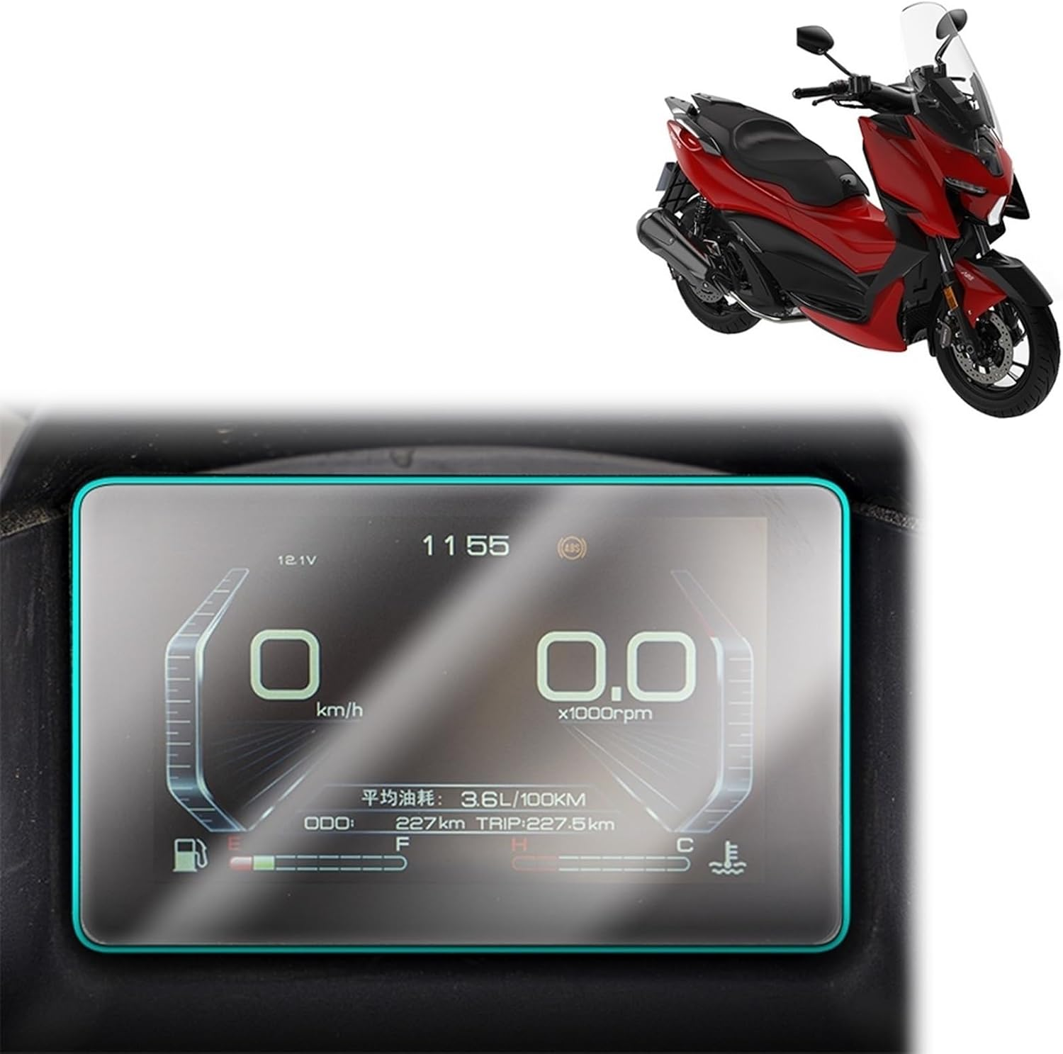 DEMUR for Zontes ZT310-M ZT310M ZT-310-M ZT-310M Motorcycle Accessories Cluster Scratch Protection Film Screen Protector Instrument Dashboard Screen Protector image number 1