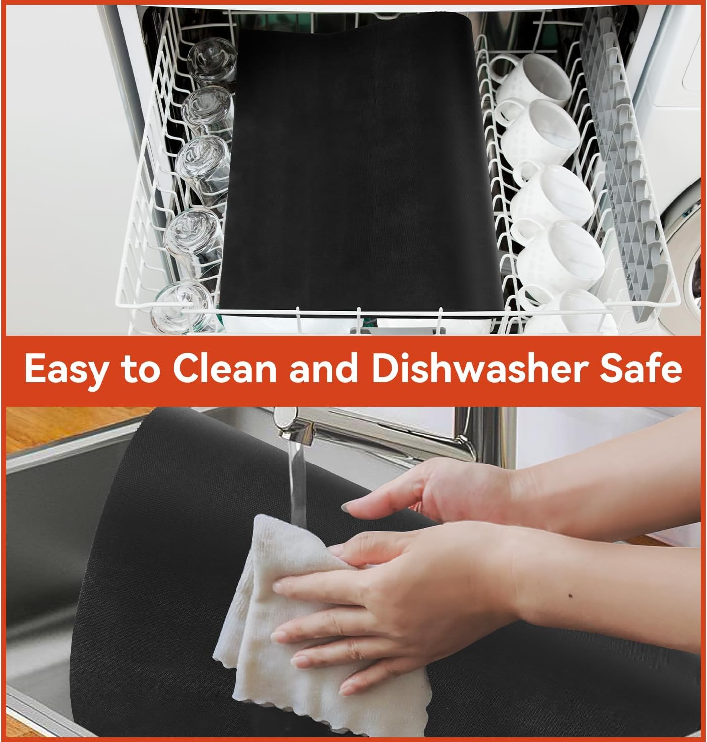 Oven Liners for Bottom of Electric Gas Oven - 3Pack Large Heavy Duty Oven Mat, Non-Stick Oven Floor Protector Liner, Reusable Heat Resistant Stovetop Air Fryer Grill Baking Mat Easy to Clean 23"X15.7" image number 3