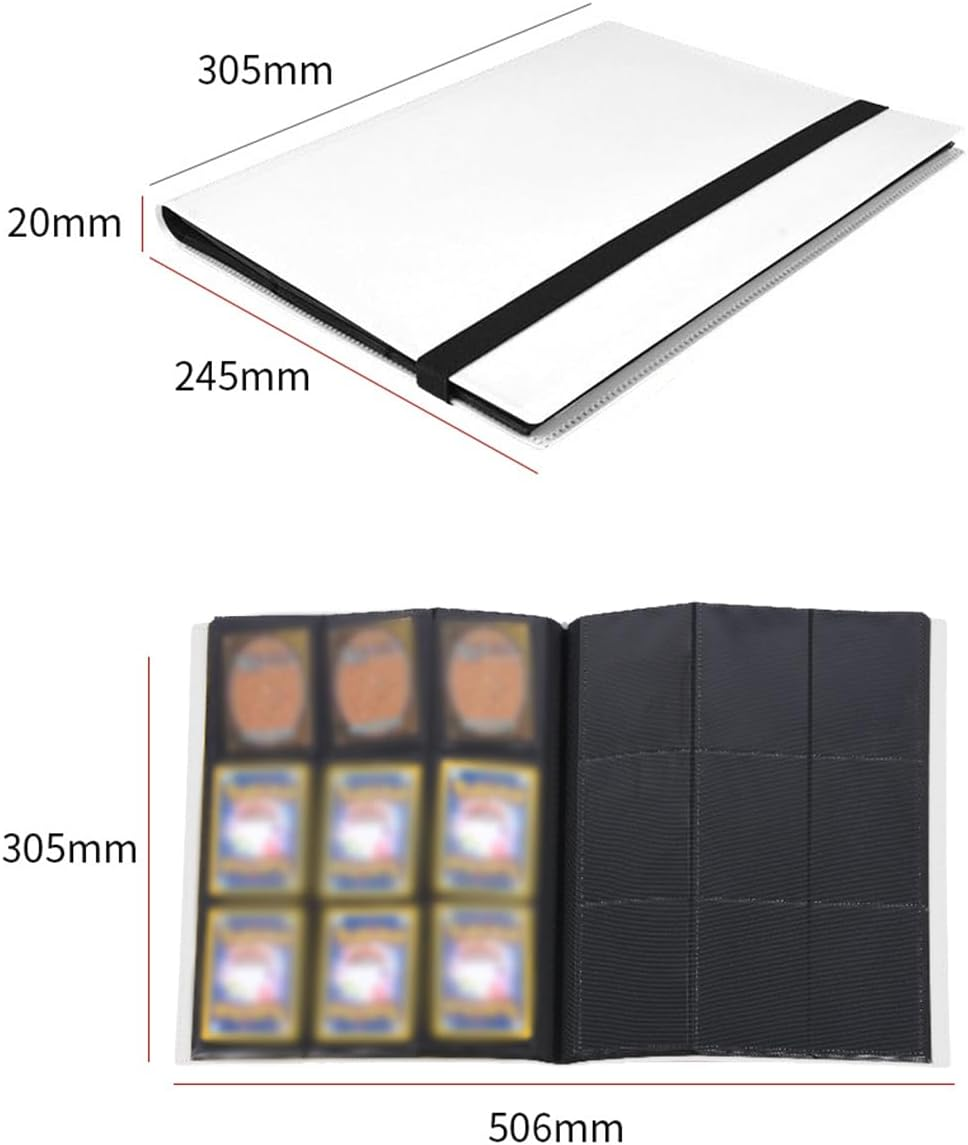 9 Pocket Trading Card Binder Holder, Card Binder for Game Cards Binder 9-Pocket, Sports Card Album with Card Sleeves, Basketball Card Sleeves Compatible with Yugioh MTG Cards, Put up to 360 Cards image number 2