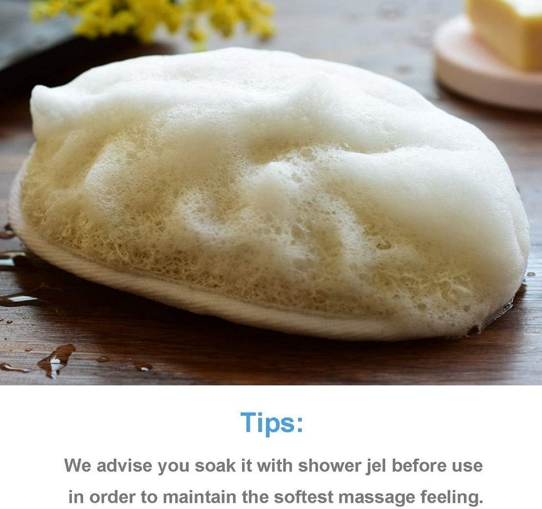 Mini Storify &ndash; Natural Oval Loofah Body Scrubber - Pack of 11 &ndash; Organic Loufah/Loofa Sponge Pads for Body Scrubbing & Bathing &ndash; Eco Friendly Exfoliator Luffa for Men & Women image number 4