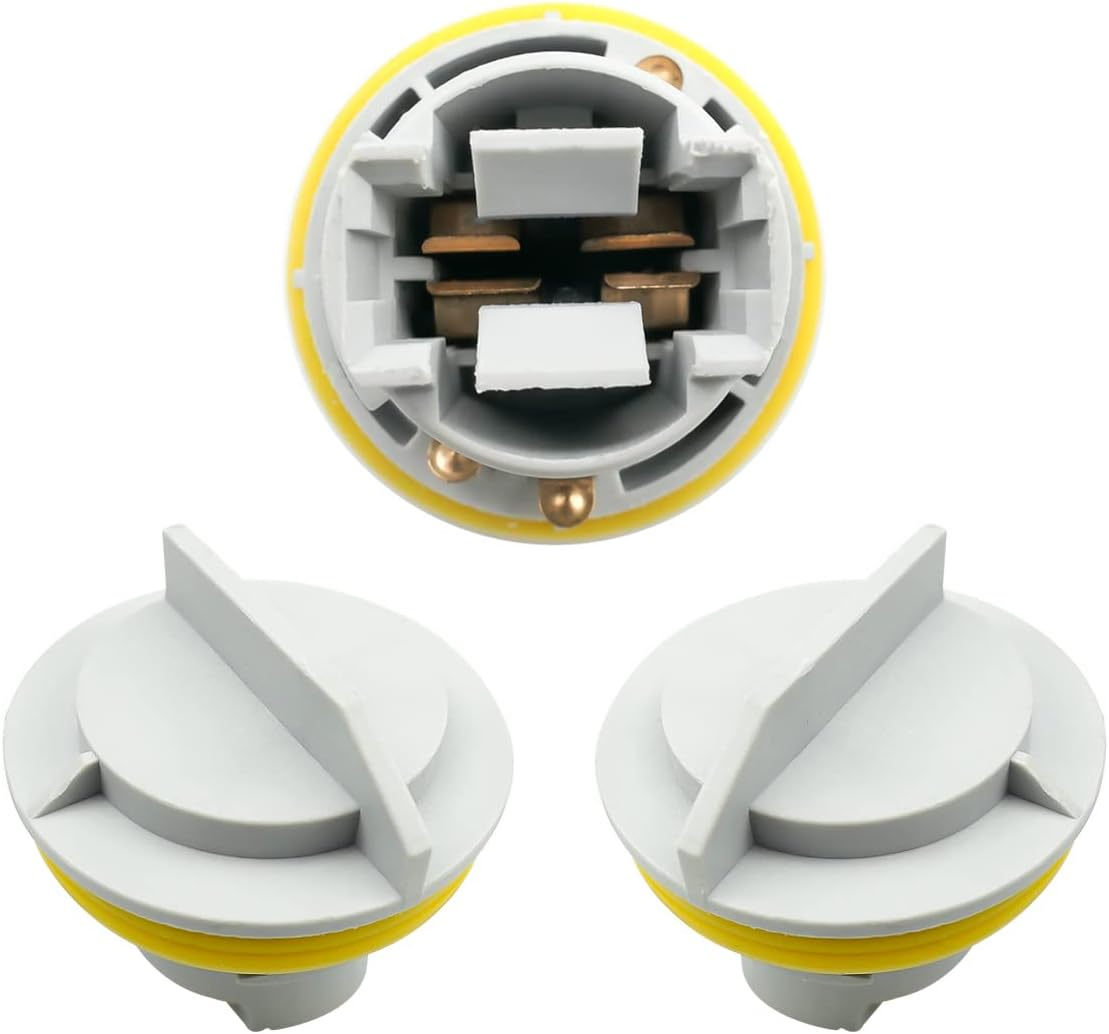 GUZIKO Tail Light Socket Fit for Dodge Grand Caravan Jeep Grand Cherokee Chrysler Town & Country Plymouth Grand Voyager Replace 4676589 923-034, 3 Pack Rear Tail Light Bulb Socket image number 1