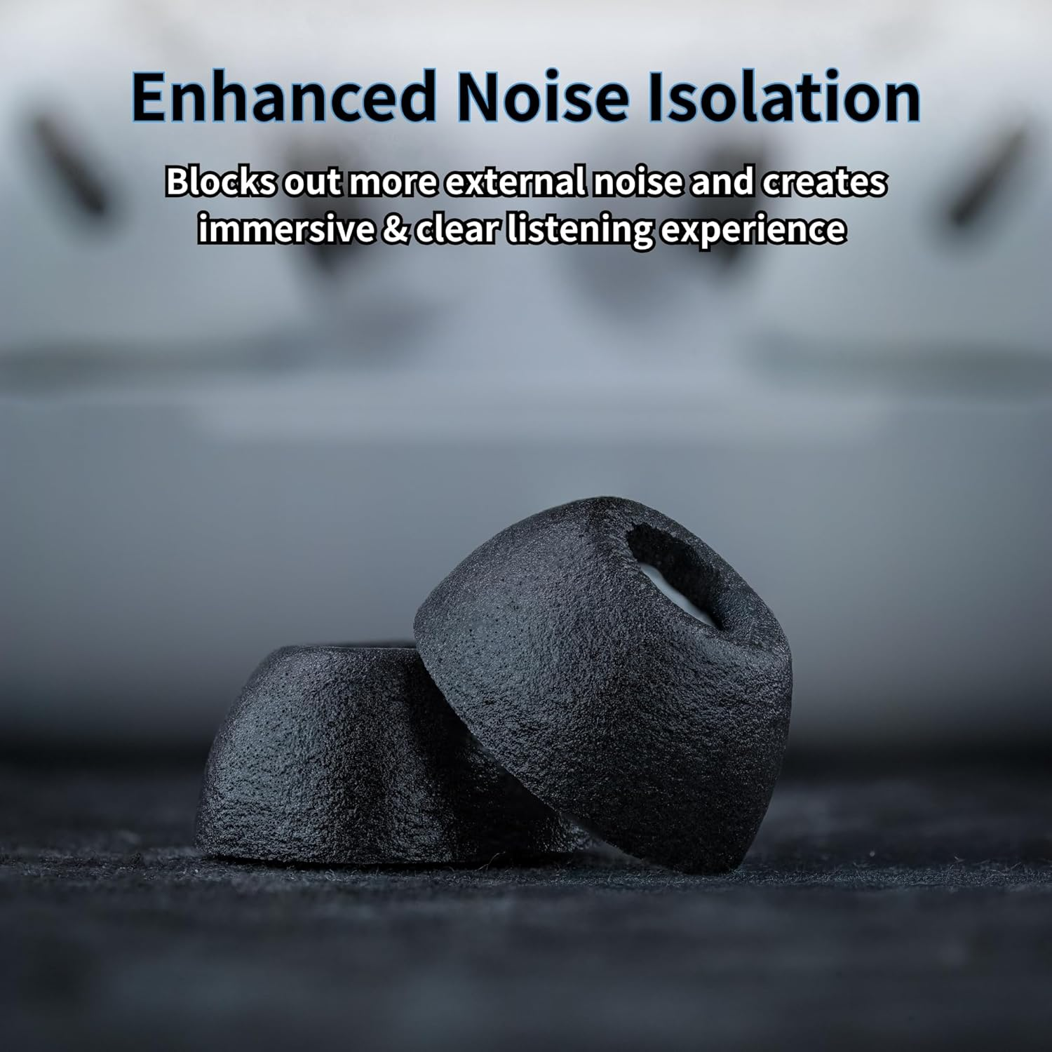 Comply Truegrip MAX | Premium Memory Foam Replacement Earbud Tips for Apple Airpods Pro Gen 3 | Long Lasting Comfort, MAX Durability, Secure Fit, Superior Noise Isolation| Black (Small) (3 Pairs)