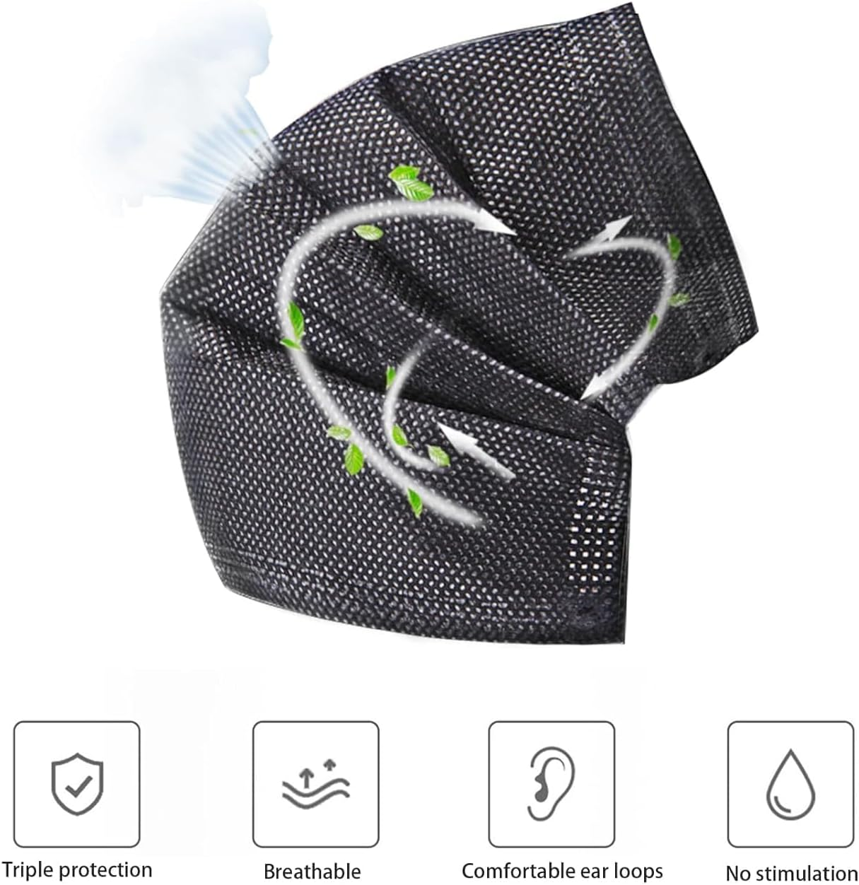 50Pcs Disposable Face Masks，3-Ply Breathable Protection Mask for Adults, Daily Use at Home, Office, School & Outdoors&zwnj;