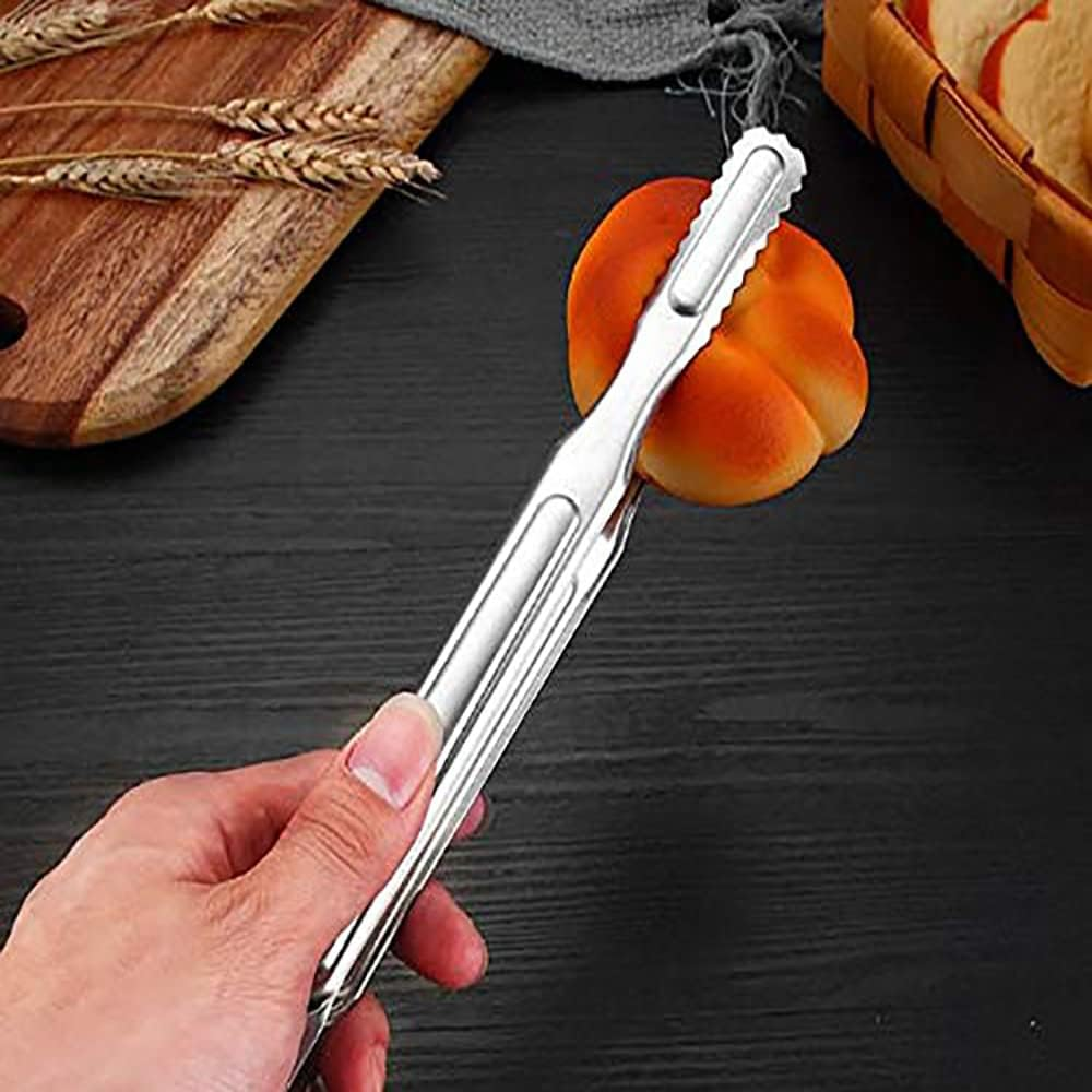 Korea Multi Proposal High Strength Stainless Steel Tongs, Bounds Spring, Smooth Edge for Food, BBQ, Bulgogi, Korean BBQ Food (X-Large)