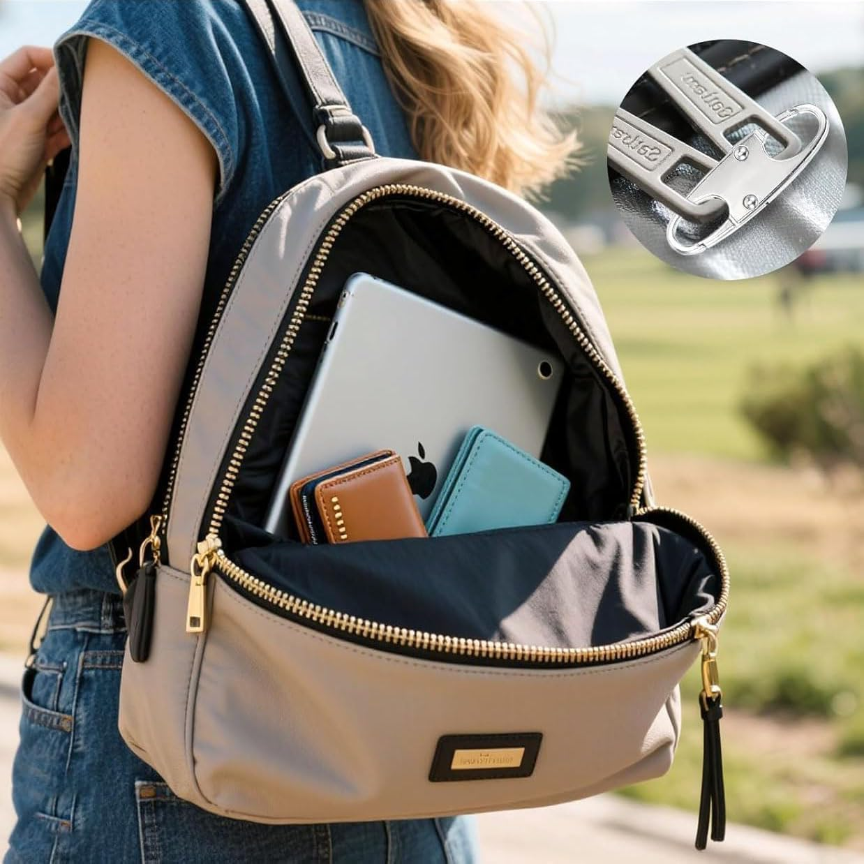 12 PCS Zipper Lock Clips, Zipper Clips anti Theft Can Make Backpack Lock,Outdoor Travel Clip,Double Opening Snap S Hooks Zippers Pull for Backpacks, Luggage & Outdoor Gear image number 5