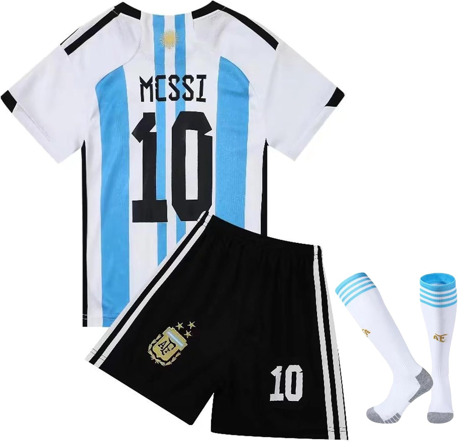 YIHFTE Soccer Jerseys for Youth Sport Football Training Uniform Soccer Jersey Fans Shirt Kit Set with T-Shirt Trunks Socks image number 1