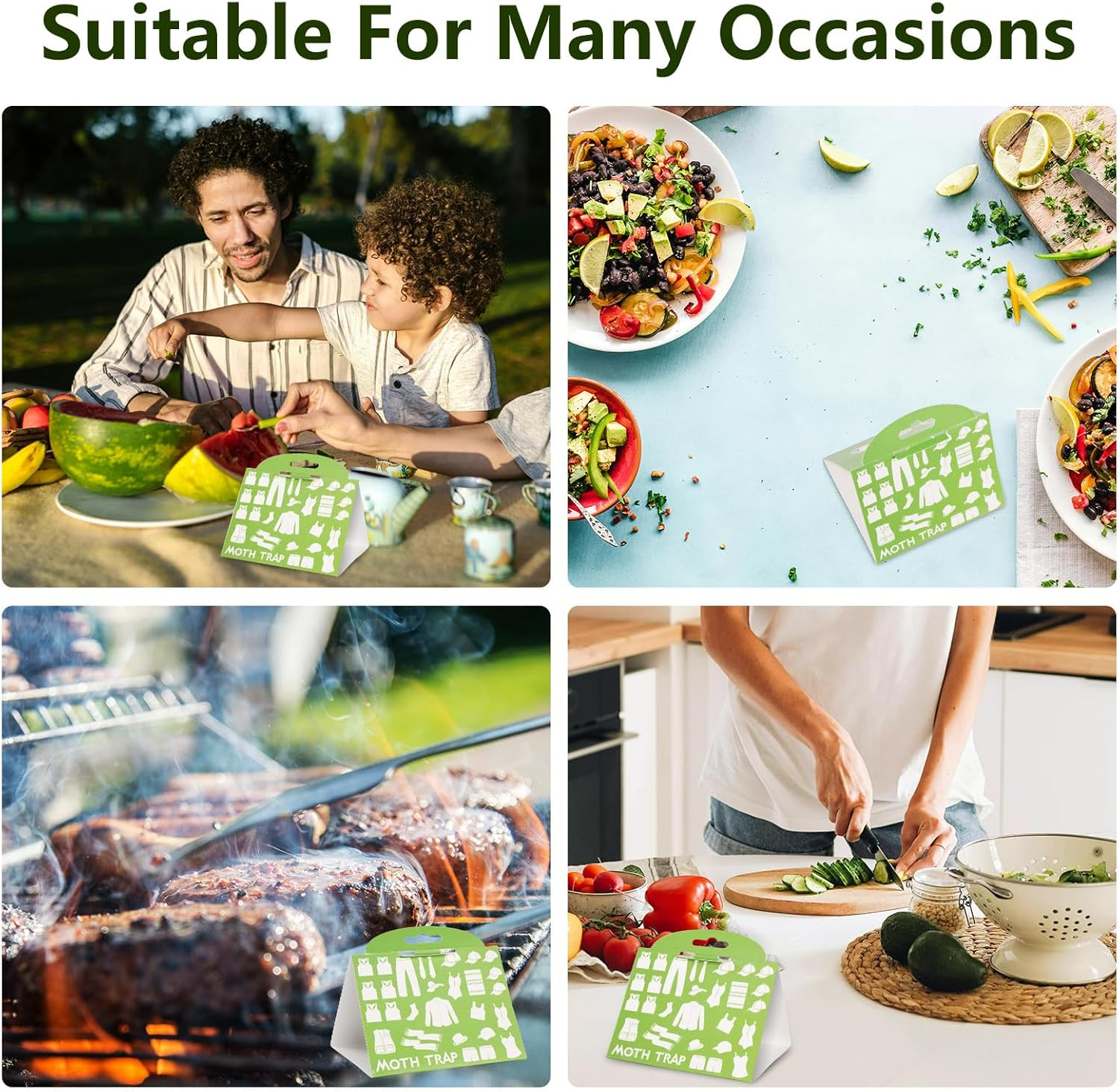 8PCS Clothes Moth Traps, Geeric Pantry Moth Traps Effective Safe | Non-Toxic | Odorless Moth Sticky Glue Trap for Closets Carpe Wardrobe Kitchen Indoor Outdoor - Style 1 image number 6